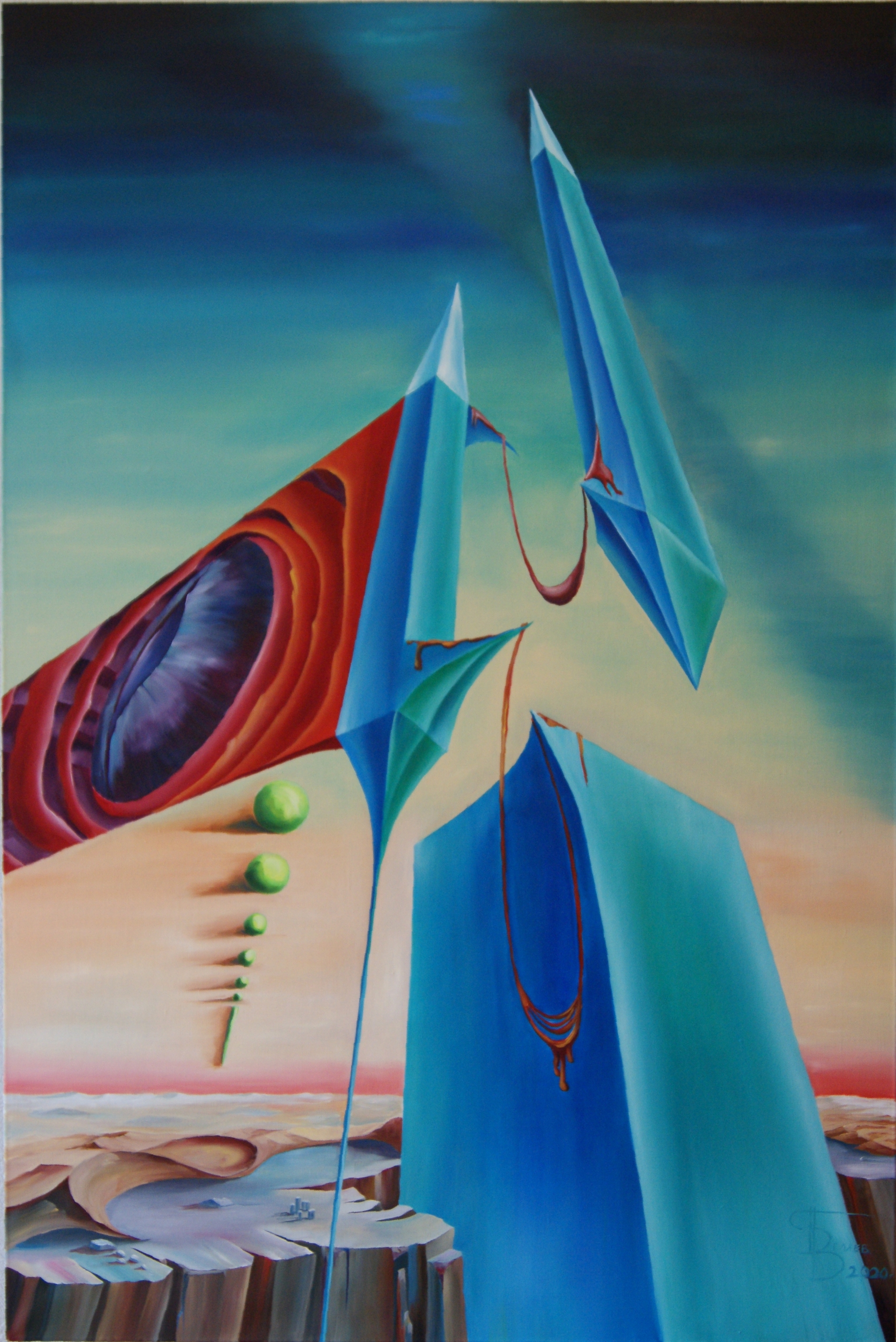 Sight - My, Oil painting, Surrealism, Canvas