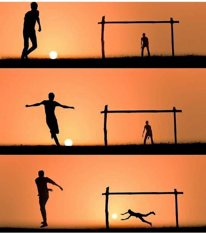 Sunny football - Ball, The sun, Sunset