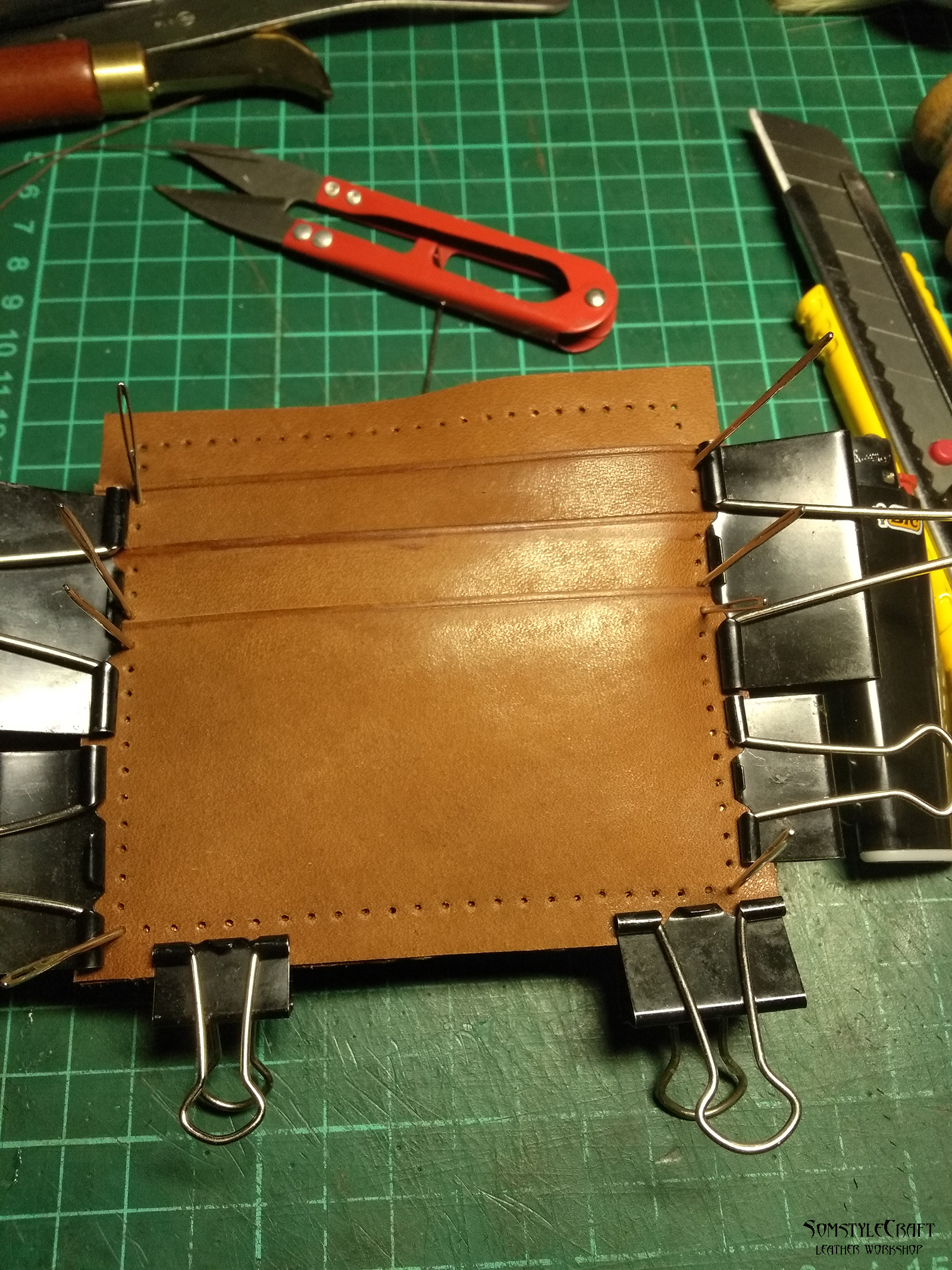 Wallet Kenya - My, Wallet, Needlework with process, Leather products, Longpost, Video