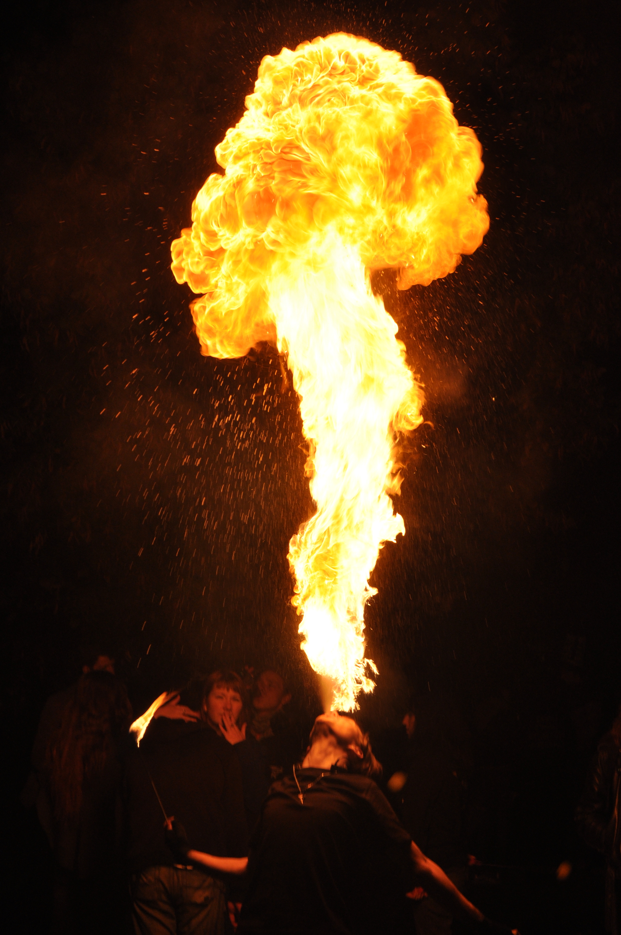 Firemen - My, Fire show, Fire, LEDs, Moscow, Bolotnaya Square, The photo, Nikon, Longpost