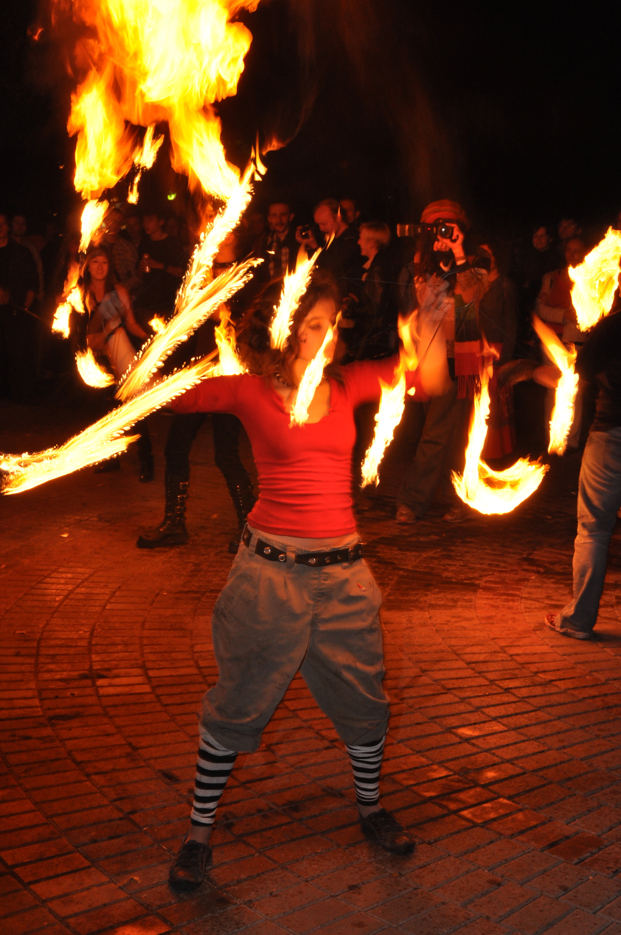 Firemen - My, Fire show, Fire, LEDs, Moscow, Bolotnaya Square, The photo, Nikon, Longpost