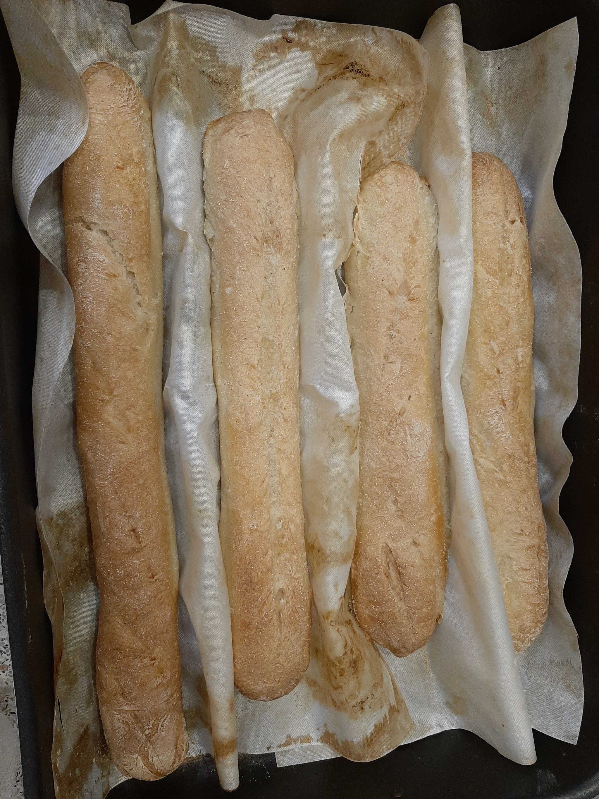 Baguettes recipe from @walery50 - My, Bread, Dough, Recipe, Longpost