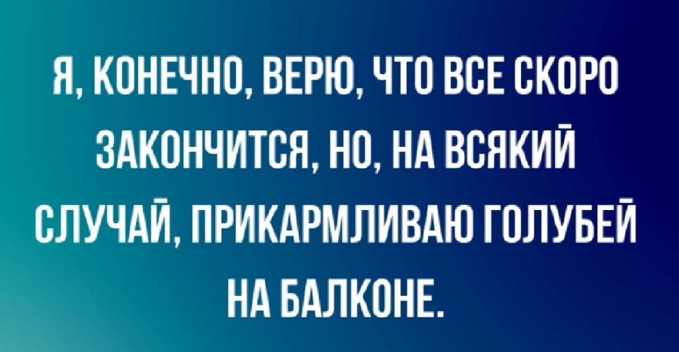 1 мая все не закончится... - Коронавирус, Карантин, Голубь, Еда