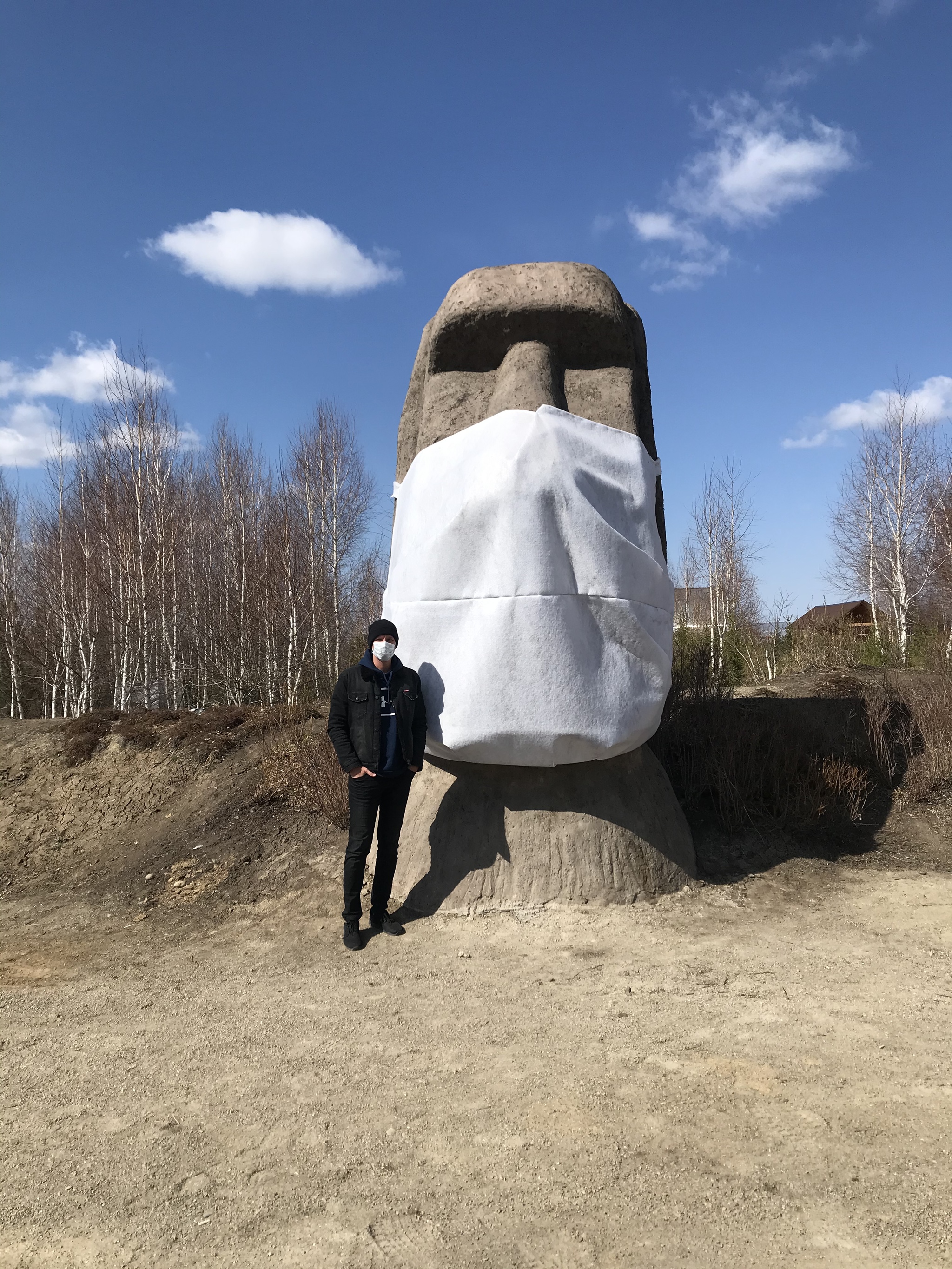 Moai statues during a pandemic - My, Easter Island, Nursery, Humor, Moai, Self-isolation, Longpost