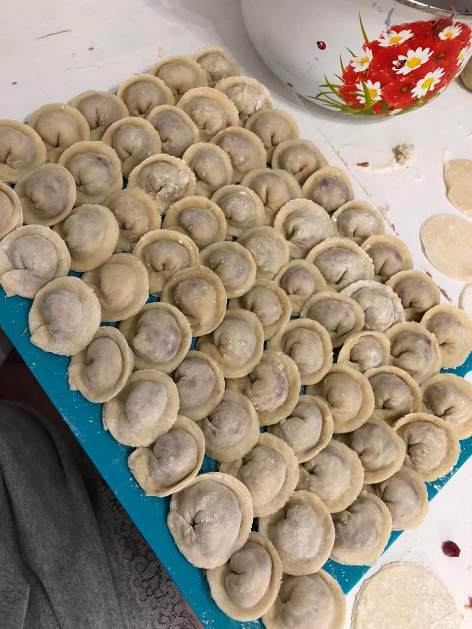 About homemade dumplings - My, Dumplings, Spouses, Colleagues, Wife