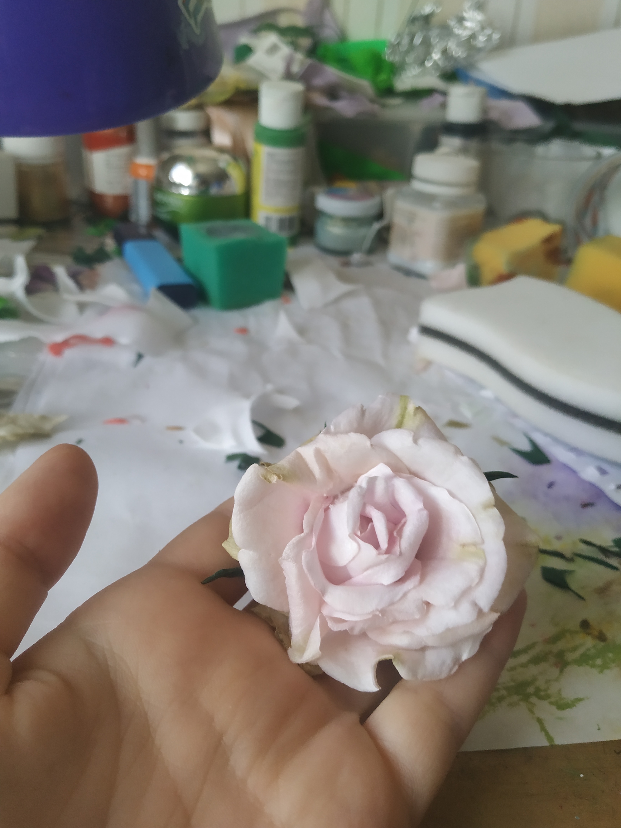 Rose brooch with process - My, Brooch, Flowers, Needlework with process, Handmade, the Rose, Longpost