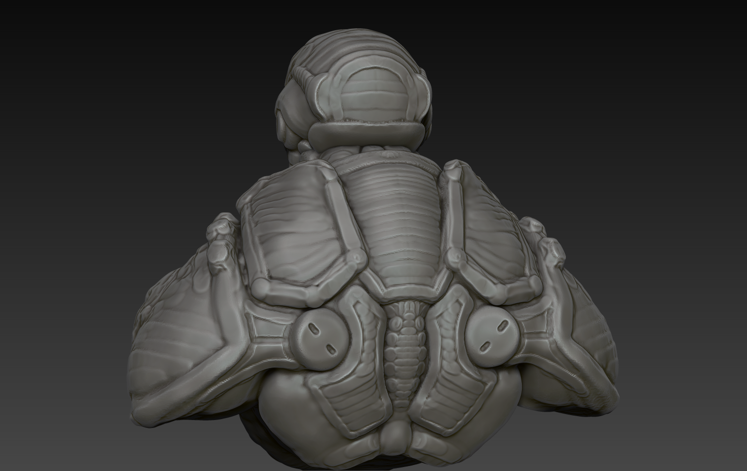 Daytime draft, I tried to make a mix of 40k and 30k, I will further develop the idea - My, Warhammer 40k, Warhammer, Warhammer 30k, Zbrush