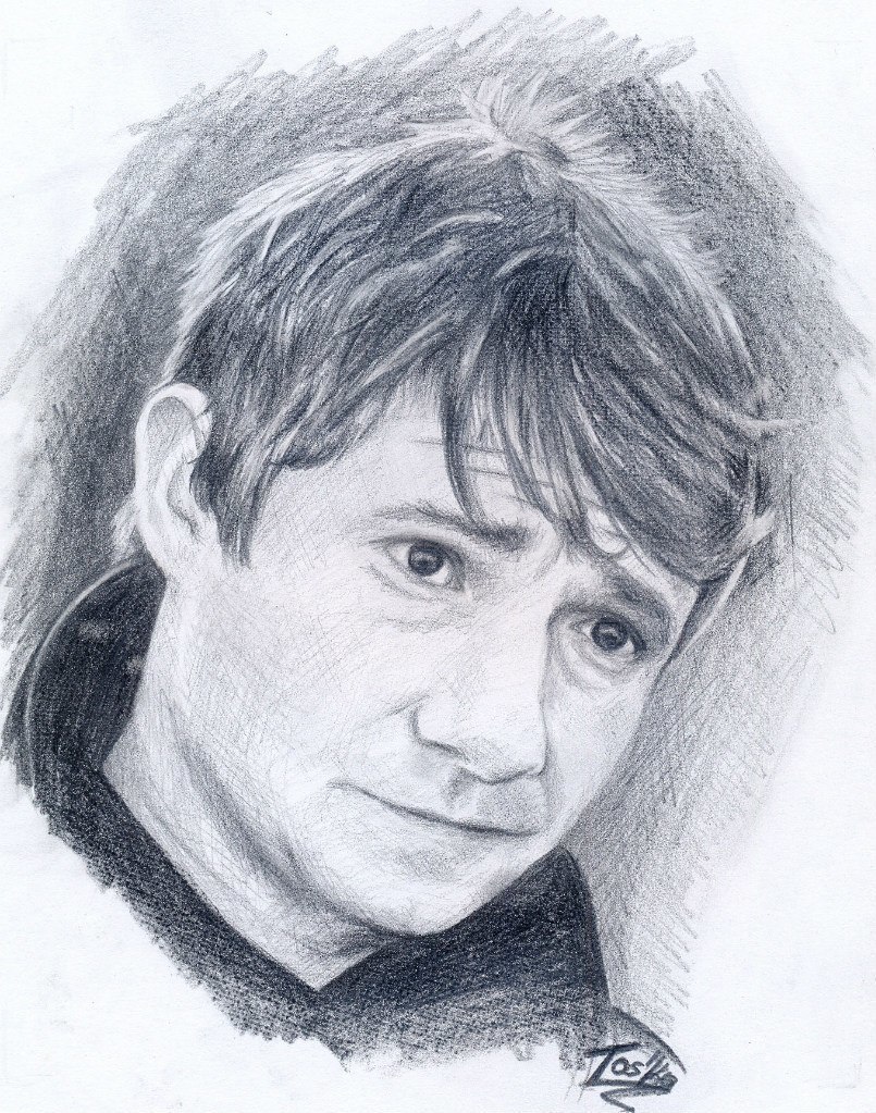 Drawings - My, Drawing, Pencil drawing, Marker, Martin Freeman, Longpost