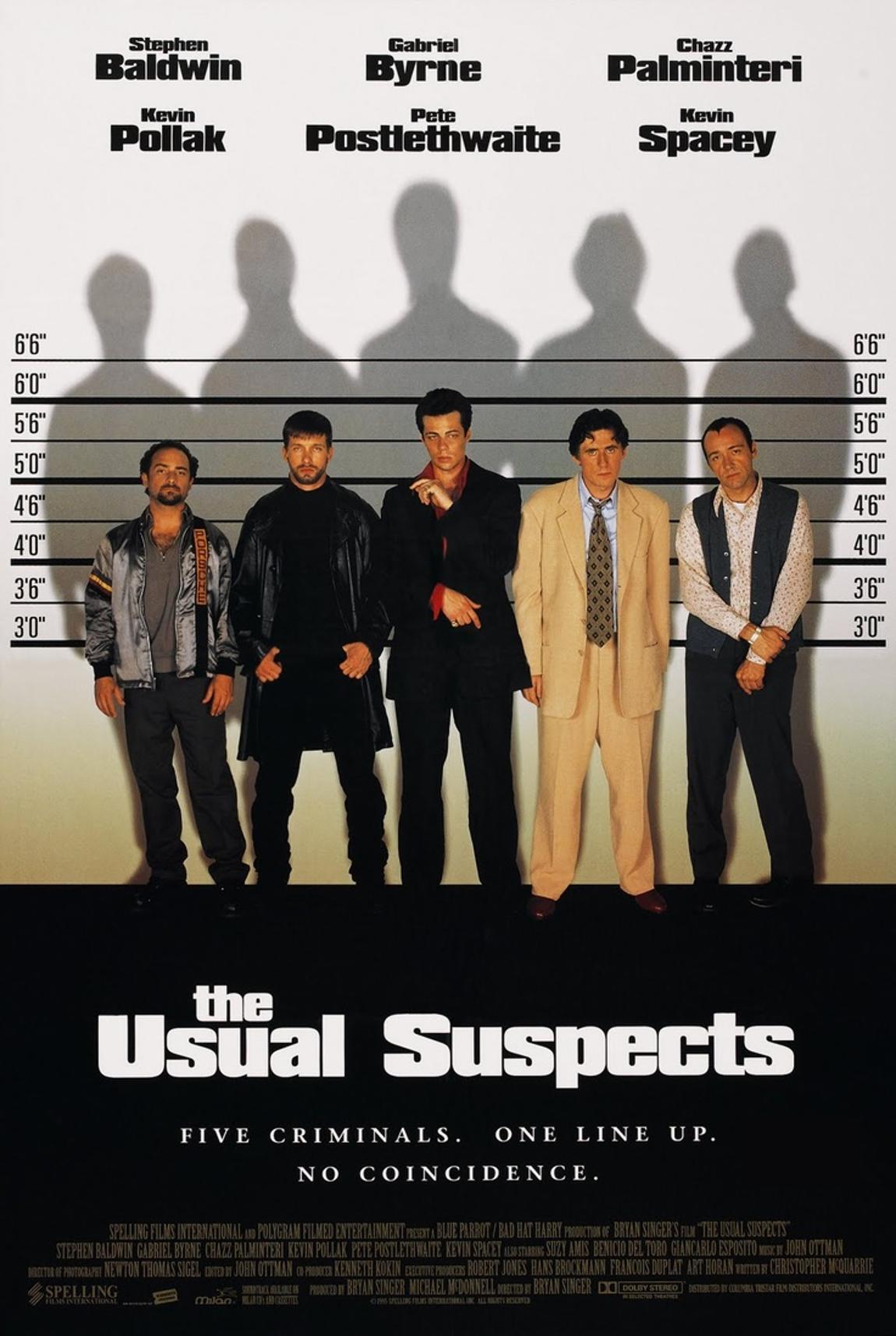 Старое кино: Подозрительные лица / Обычные подозреваемые / The Usual Suspects - Брайан Сингер, Триллер, Детектив, 1995, Видео, Длиннопост, Кевин Спейси