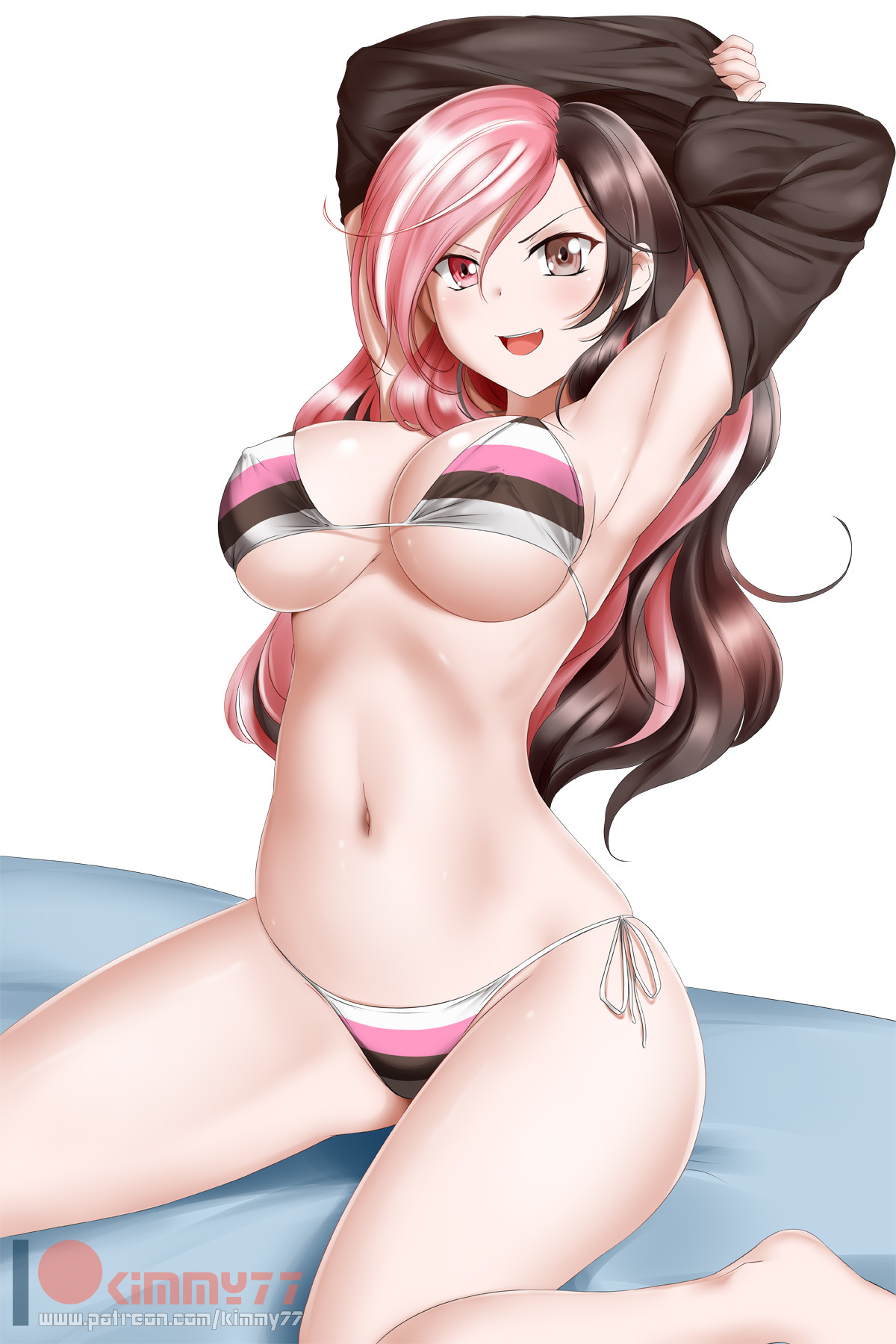 Neo Politan - NSFW, Аниме, Не аниме, RWBY, Anime Art, Neopolitan, Kimmy77, Грудь, Купальник