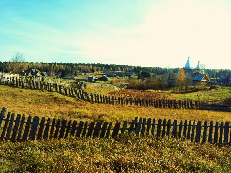 Village - My, Village, The nature of Russia, Cow, Church, The photo, Provinces, Longpost