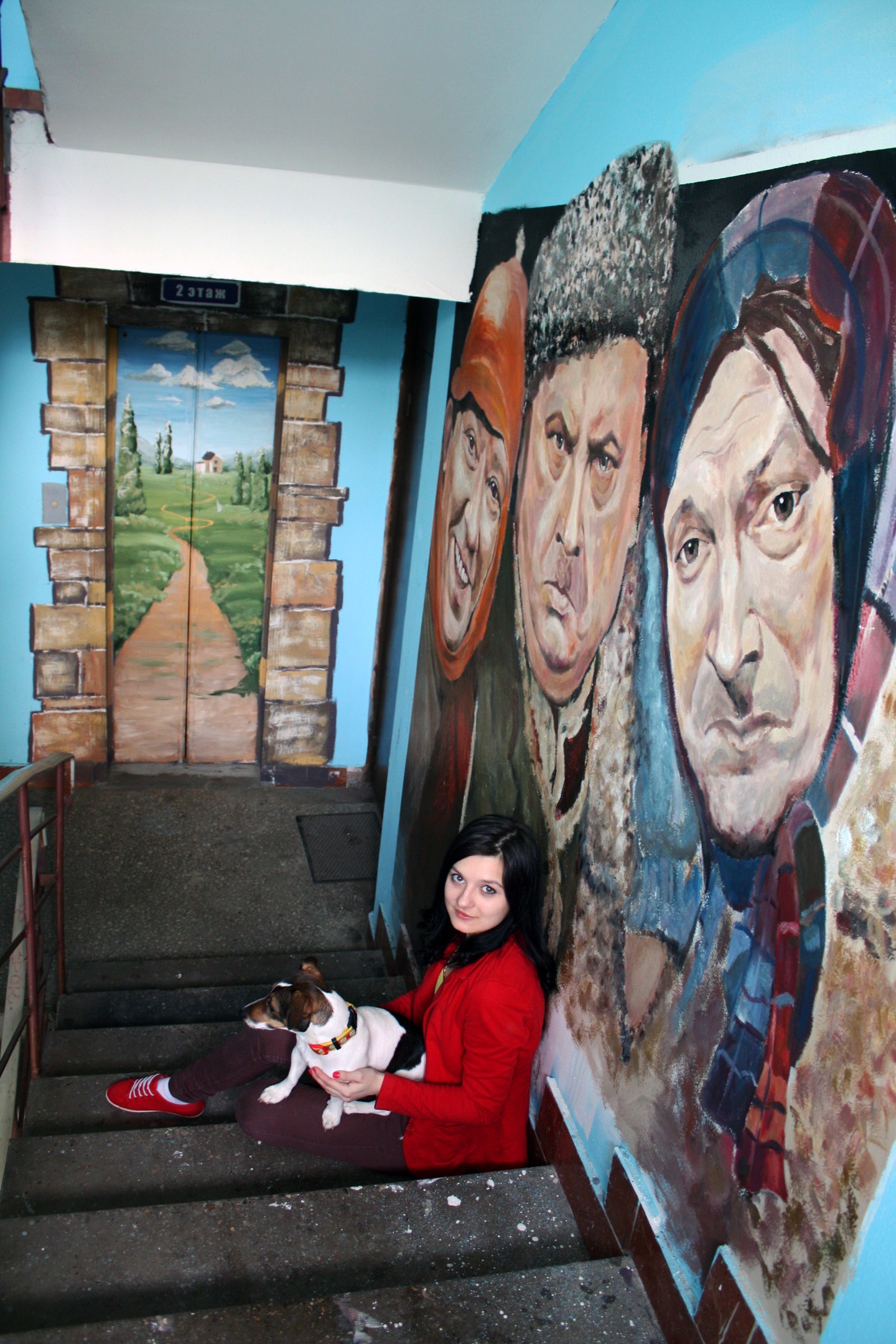 TRINITY - Wall painting in Yasenevo, Nikulin, Vitsin, Morgunov, or “Dooby”, “Coward” and Experienced - My, Painting, Artist, Moscow, Wall painting, Graffiti, Longpost, Coward Balbes Seasoned