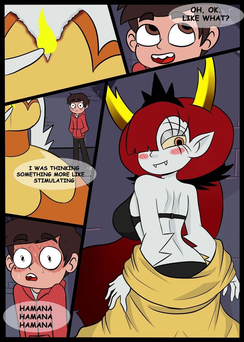 Star against the forces of evil. Comic strip (untranslated) - NSFW, Star vs Forces of Evil, Cartoons, Hekapoo, Marco diaz, Comics, Without translation, Longpost