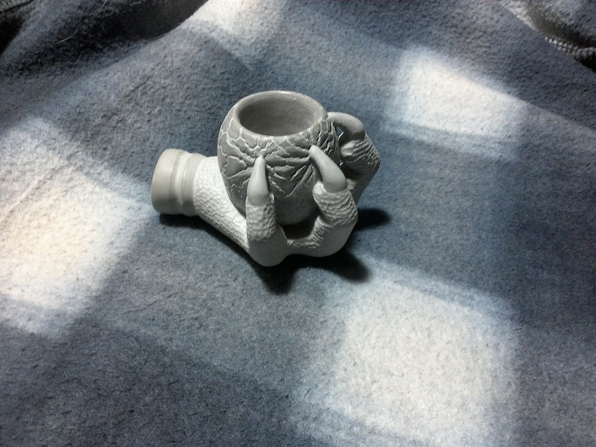 Ceramic tube. First (almost) experience - My, Ceramics, A tube, Smoking pipe, Needlework with process, Longpost