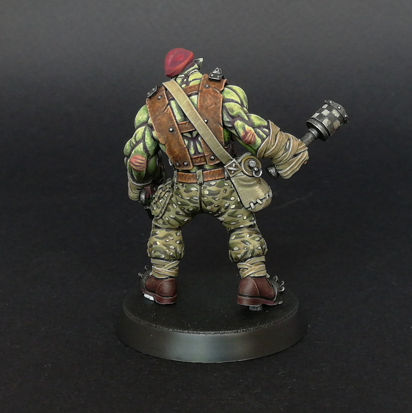 Orc #1 - My, Painting miniatures, Wh miniatures, Wh painting, Warhammer 40k, Orcs, Hobby, Longpost