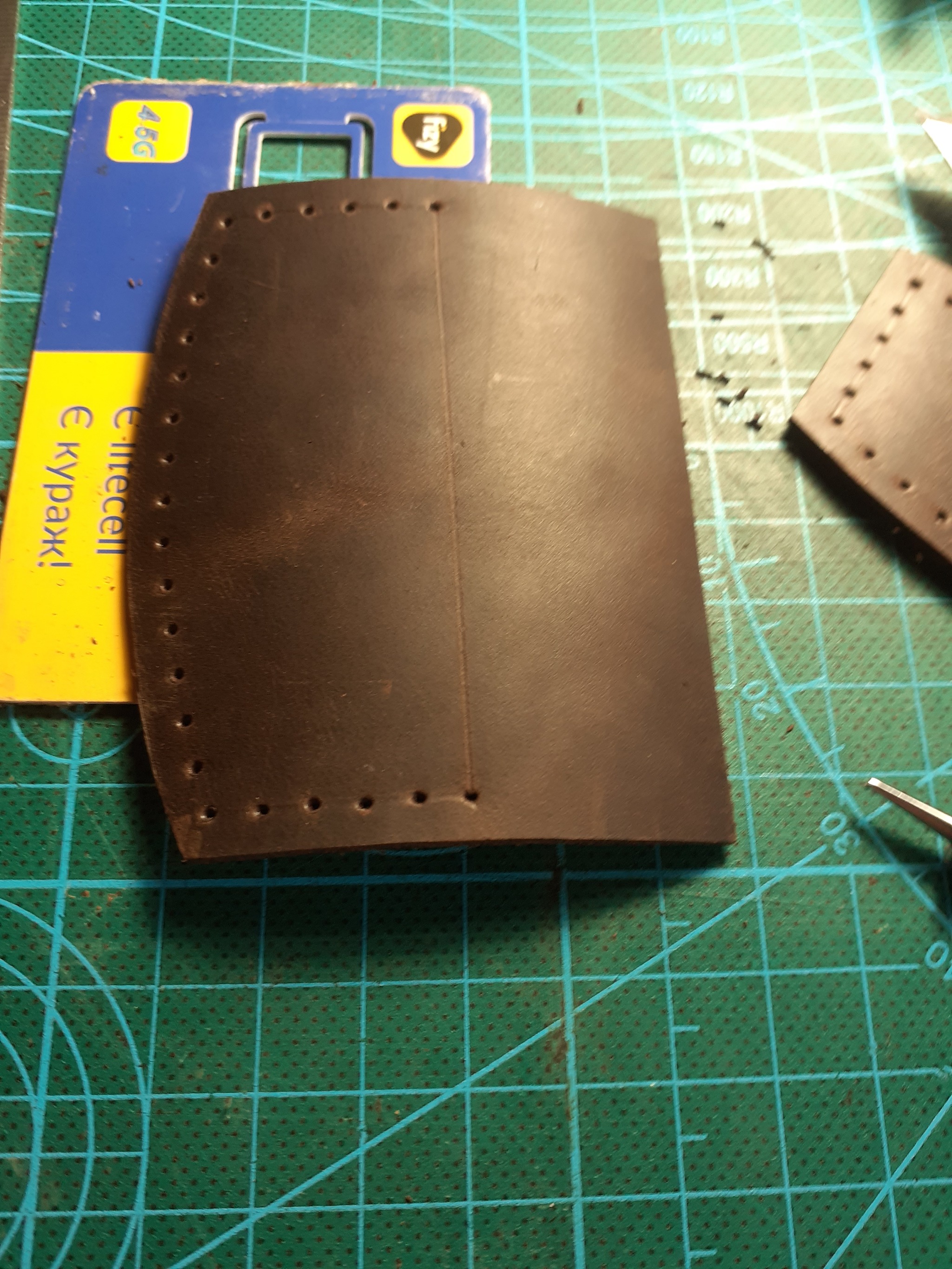 Wallet with coin box - My, Leather products, Leather craft, Natural leather, Leather, Longpost, Needlework with process