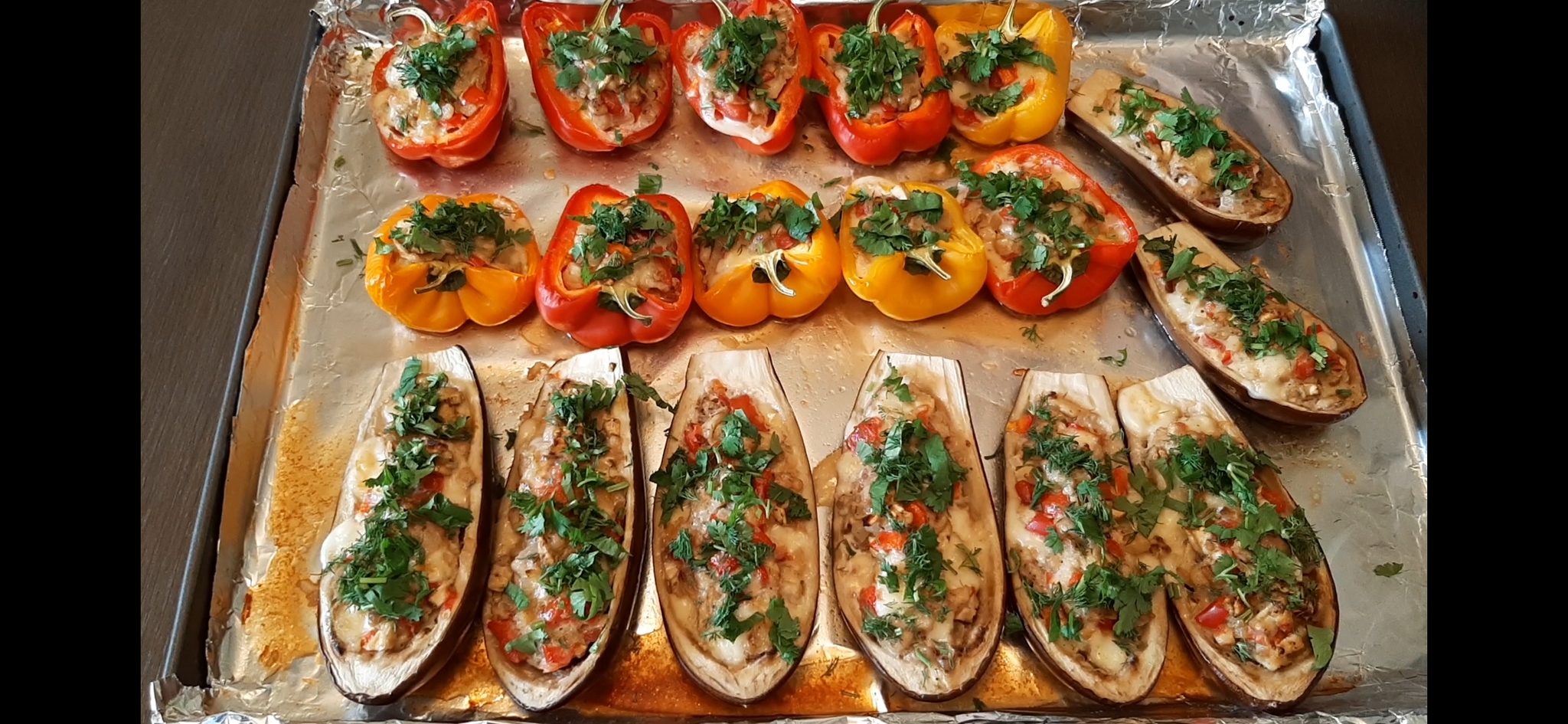 Pepper and Eggplant Boats! How DELICIOUS is this!!! - My, Food, Kitchen, Recipe, Cooking, Video recipe, Hen, Vegetables, Video, Longpost