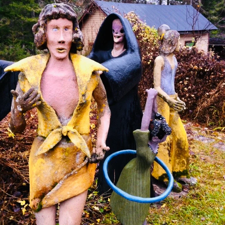 Finnish forest where zombies live - Travels, Finland, Sculpture, Zombie, Madness, Mystic, Longpost