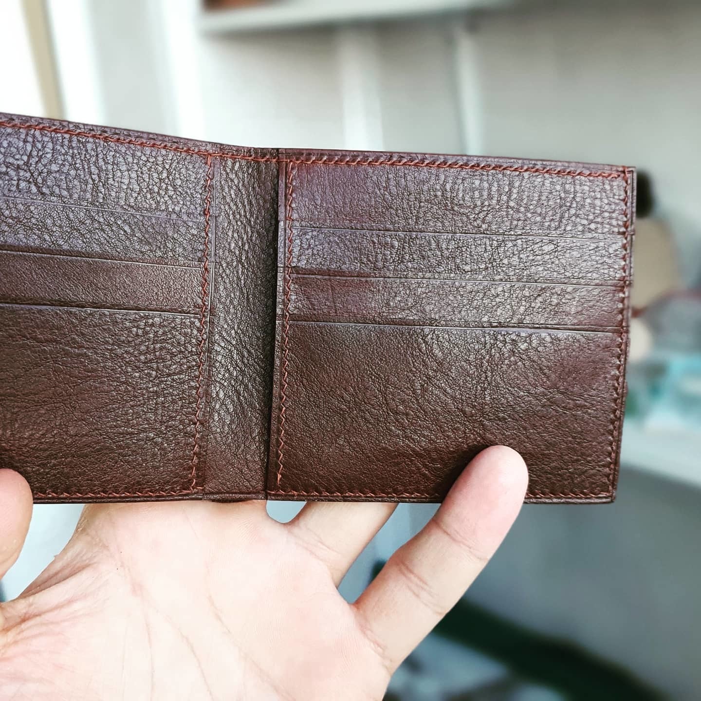 Nakarantinil - My, Leather, Handmade, Wallet, Leather products, Strap, Longpost, Needlework without process