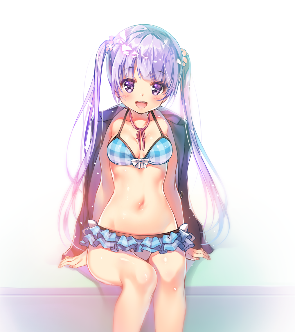 beauty - NSFW, Anime, Anime art, Original character, Animal ears, Fate, Newgame, Underwear, Swimsuit, Longpost