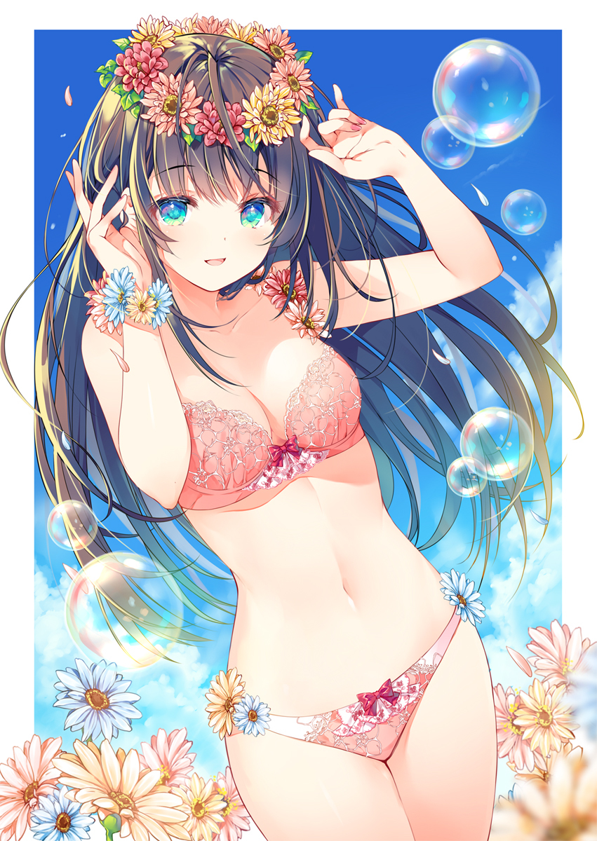 beauty - NSFW, Anime, Anime art, Original character, Animal ears, Fate, Newgame, Underwear, Swimsuit, Longpost