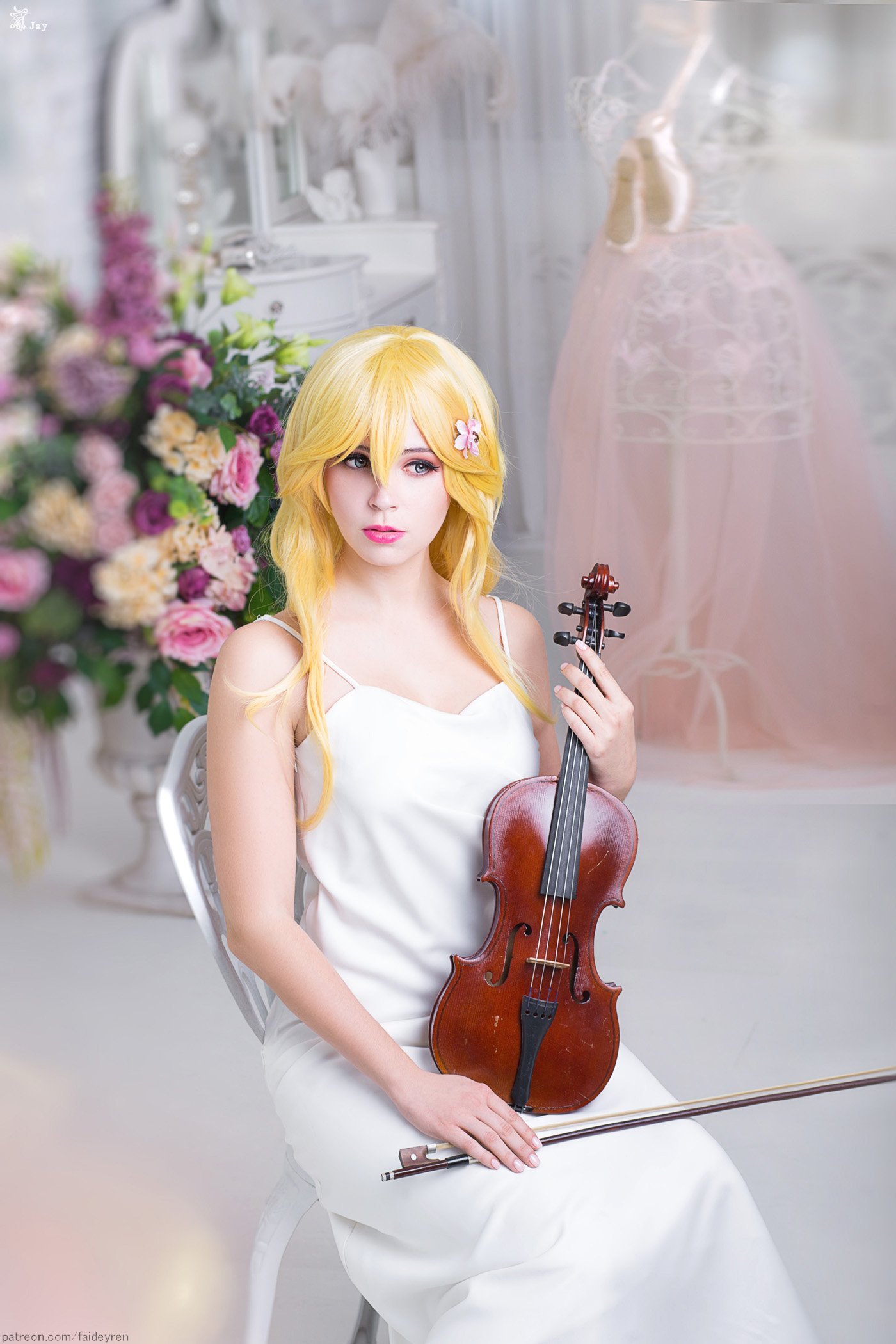 Celebrating April with themed cosplay: Kaori Miyazono by Faid Eyren - My, Faid Eyren, Russian cosplay, Cosplay, Miyazono kaori, Shigatsu wa Kimi no Uso, Longpost