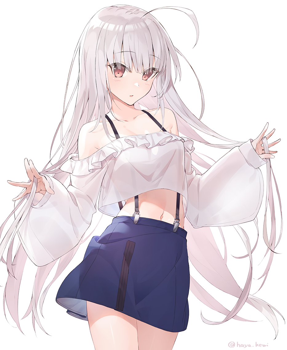 White hair - NSFW, Аниме, Anime Art, Original Character, Белые волосы, Нижнее белье, Купальник, Попа, Грудь, Длиннопост