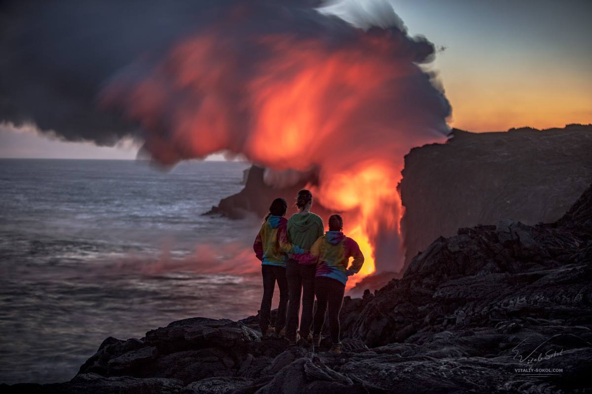 How we fried sausages in a volcano - My, Hawaii, Volcano, Fire, Adventures, Travels, Video, Longpost, Kilauea Volcano