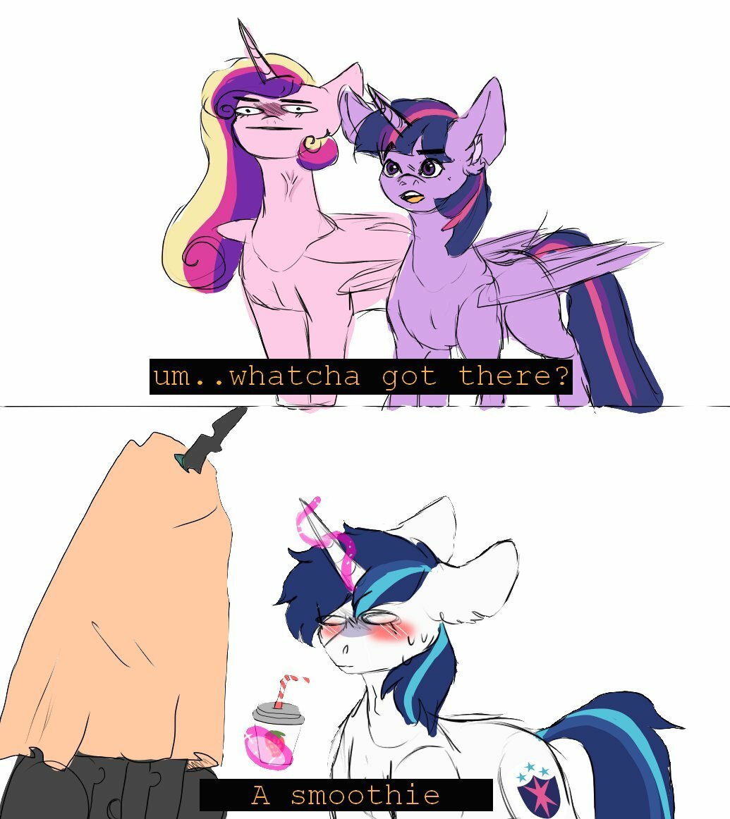 Что у нас здесь? - My Little Pony, Twilight sparkle, Princess Cadance, Shining Armor, Queen Chrysalis