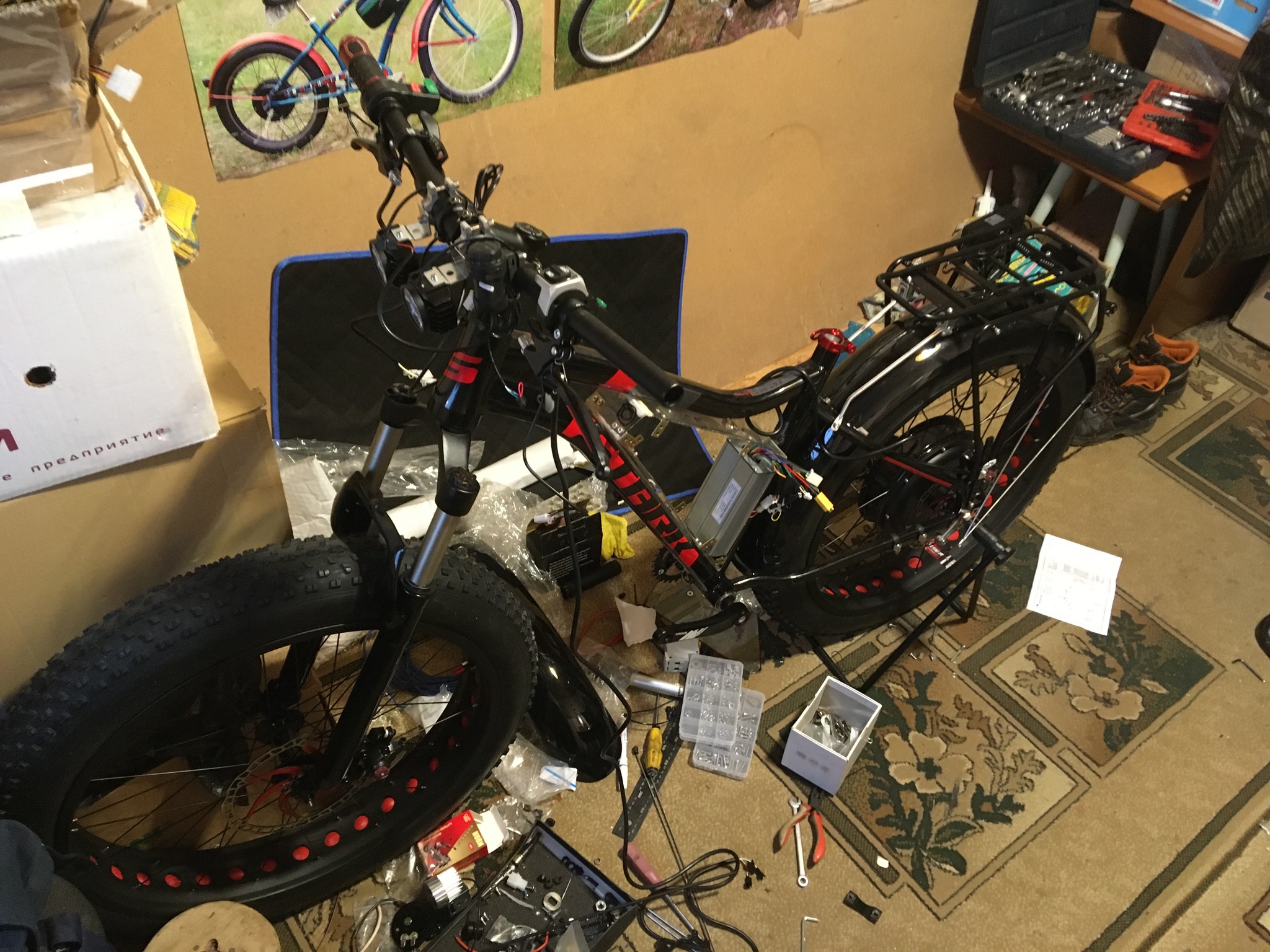 DIY electric fat bike - My, Electric bike, With your own hands, Fatbike, Rukozhop, Hobby, A bike, Needlework with process, Video, Longpost