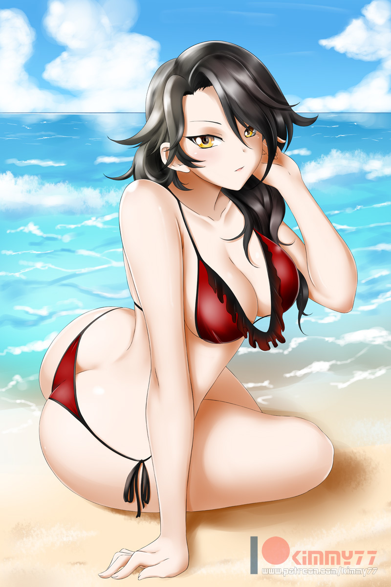 Cinder Fall - NSFW, Anime, Not anime, RWBY, Anime art, Kimmy77, Breast, Swimsuit, Cinder fall