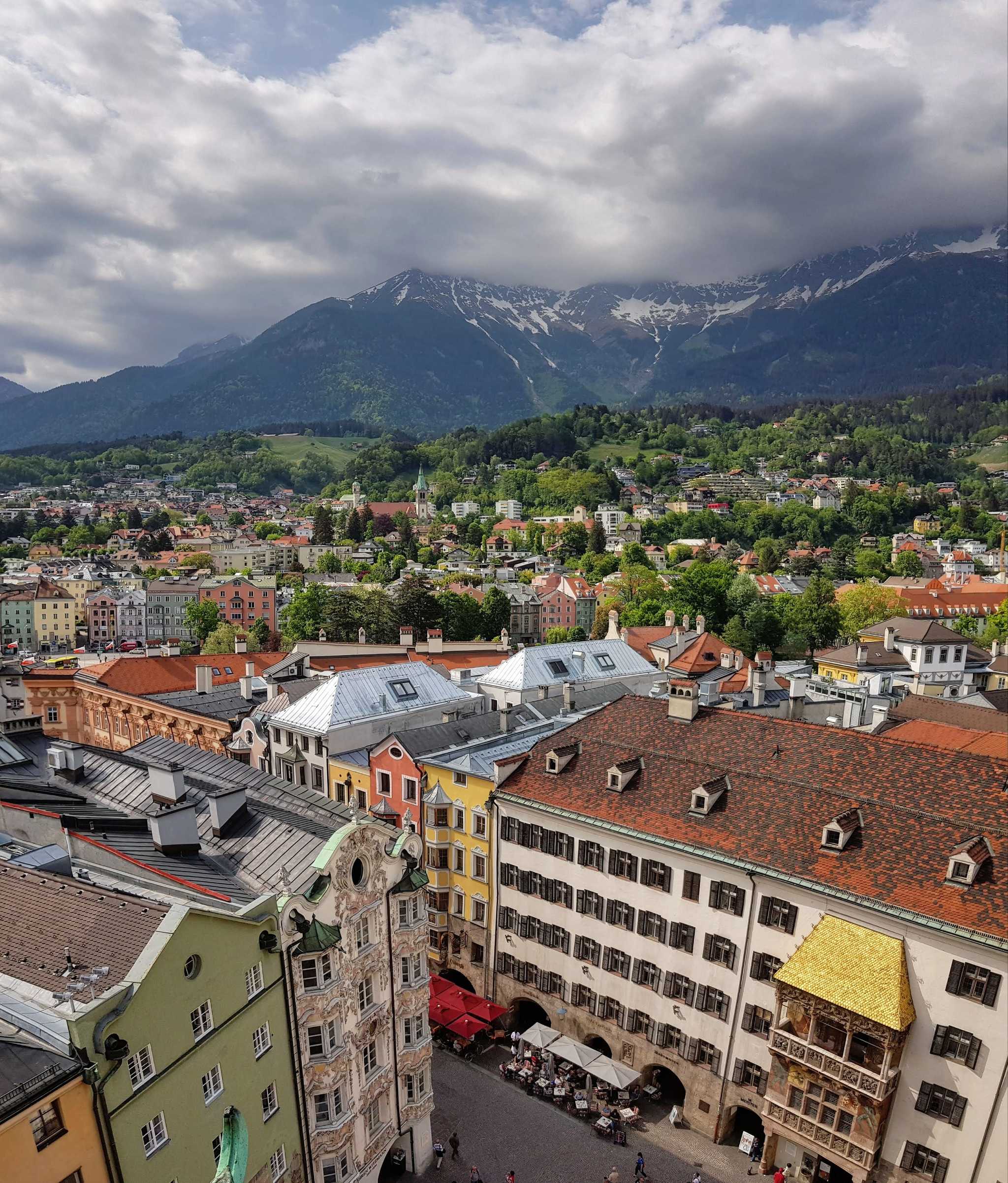 May Innsbruck, view from the town hall - My, Austria, Travels, The photo, Innsbruck