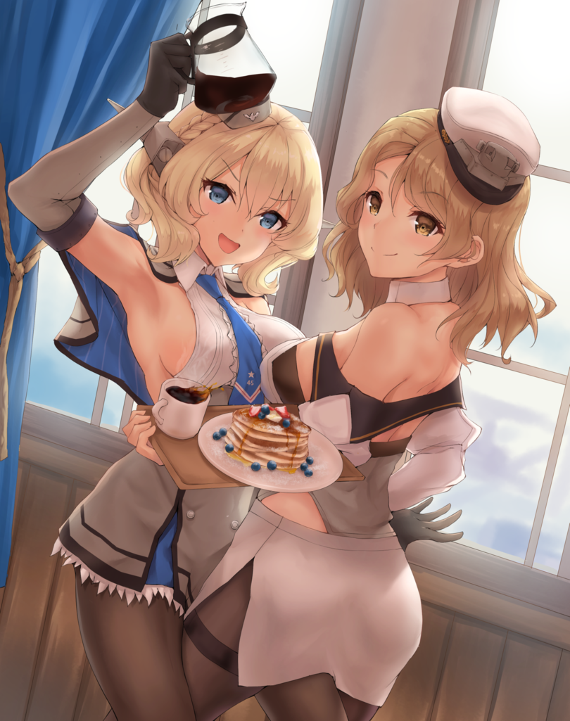 Colorado и Houston - Kantai Collection, Аниме, Anime Art, Uss Colorado, Uss Houston