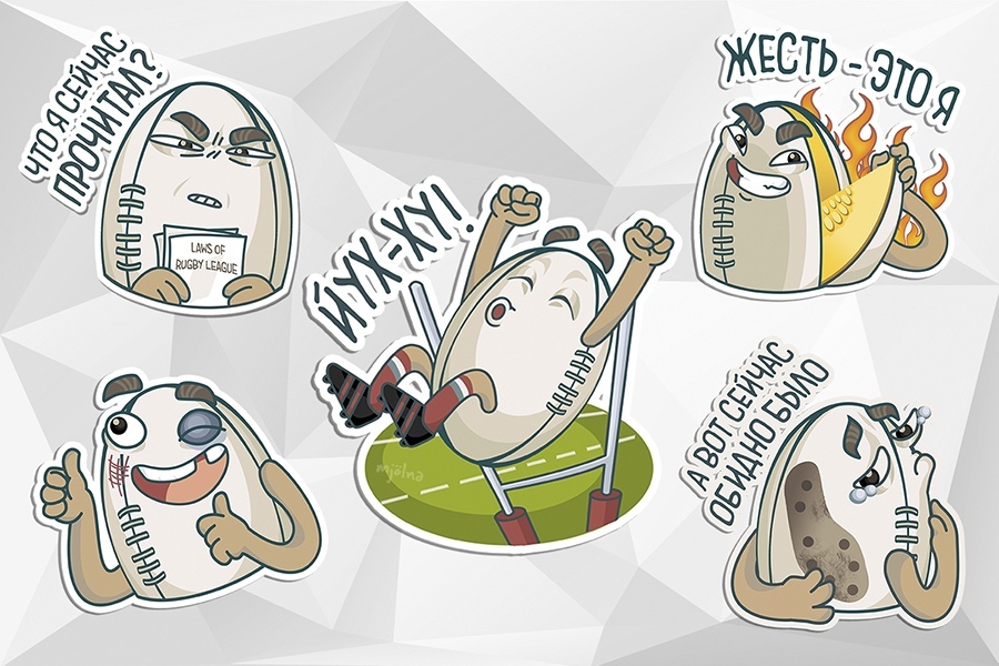 Who needs it, your rugby - My, Rugby, Stickers, Longpost