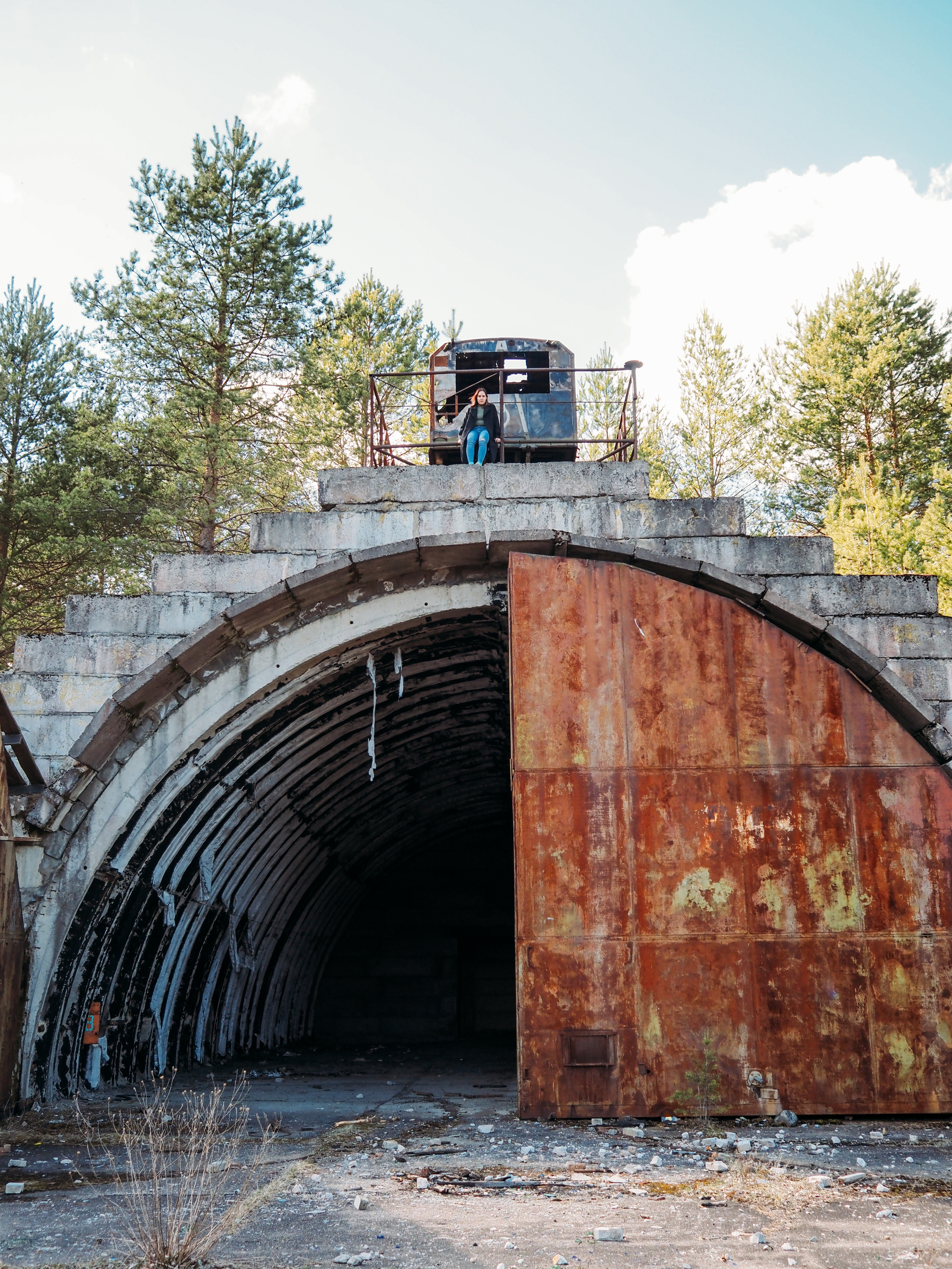 Abandoned airplane shelters - My, Aerodrome, Shelter, Abandoned, Longpost