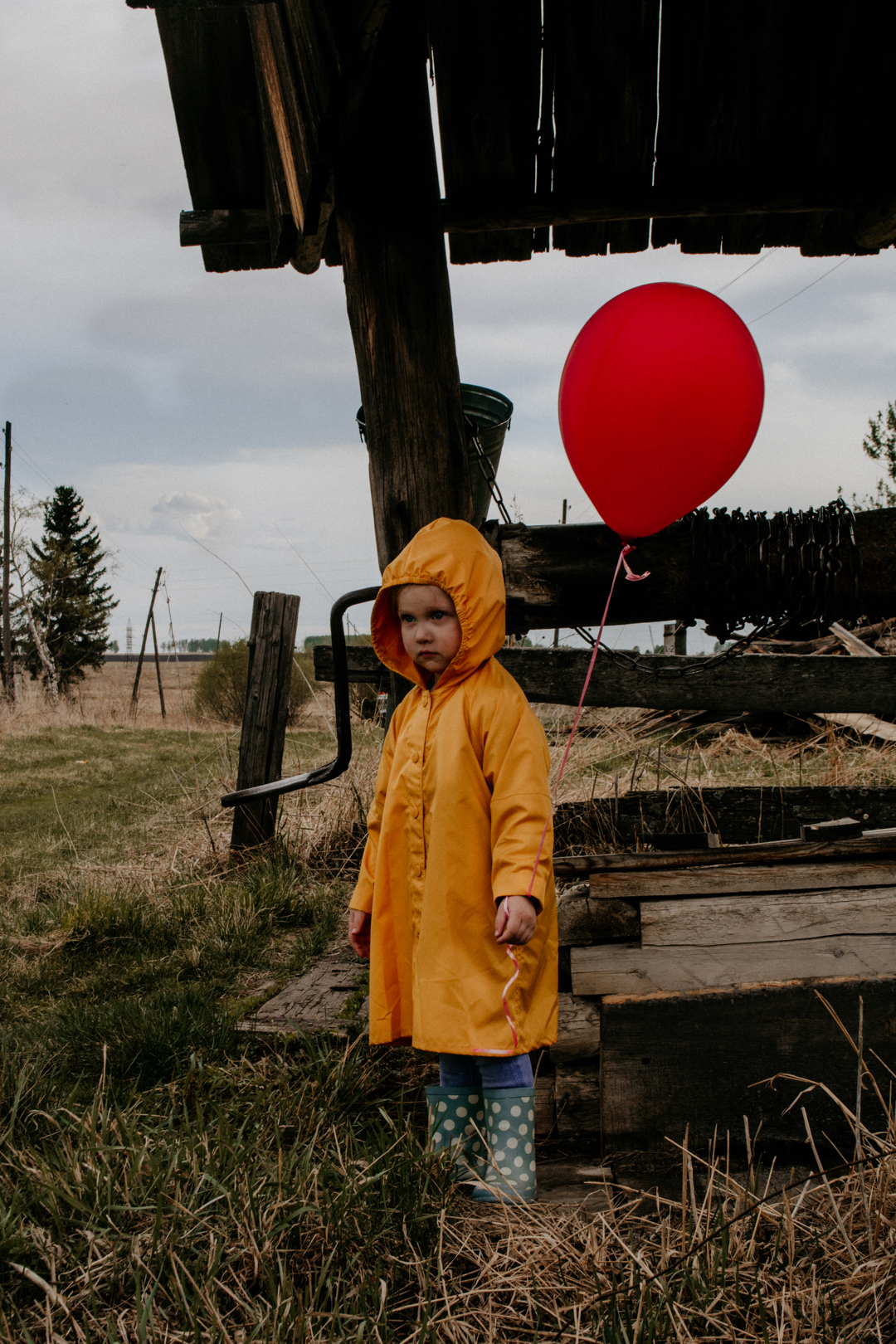 Raincoat made from scraps of protective suits - My, Sewing, Pennywise, It, Children, The photo, Ball, Longpost