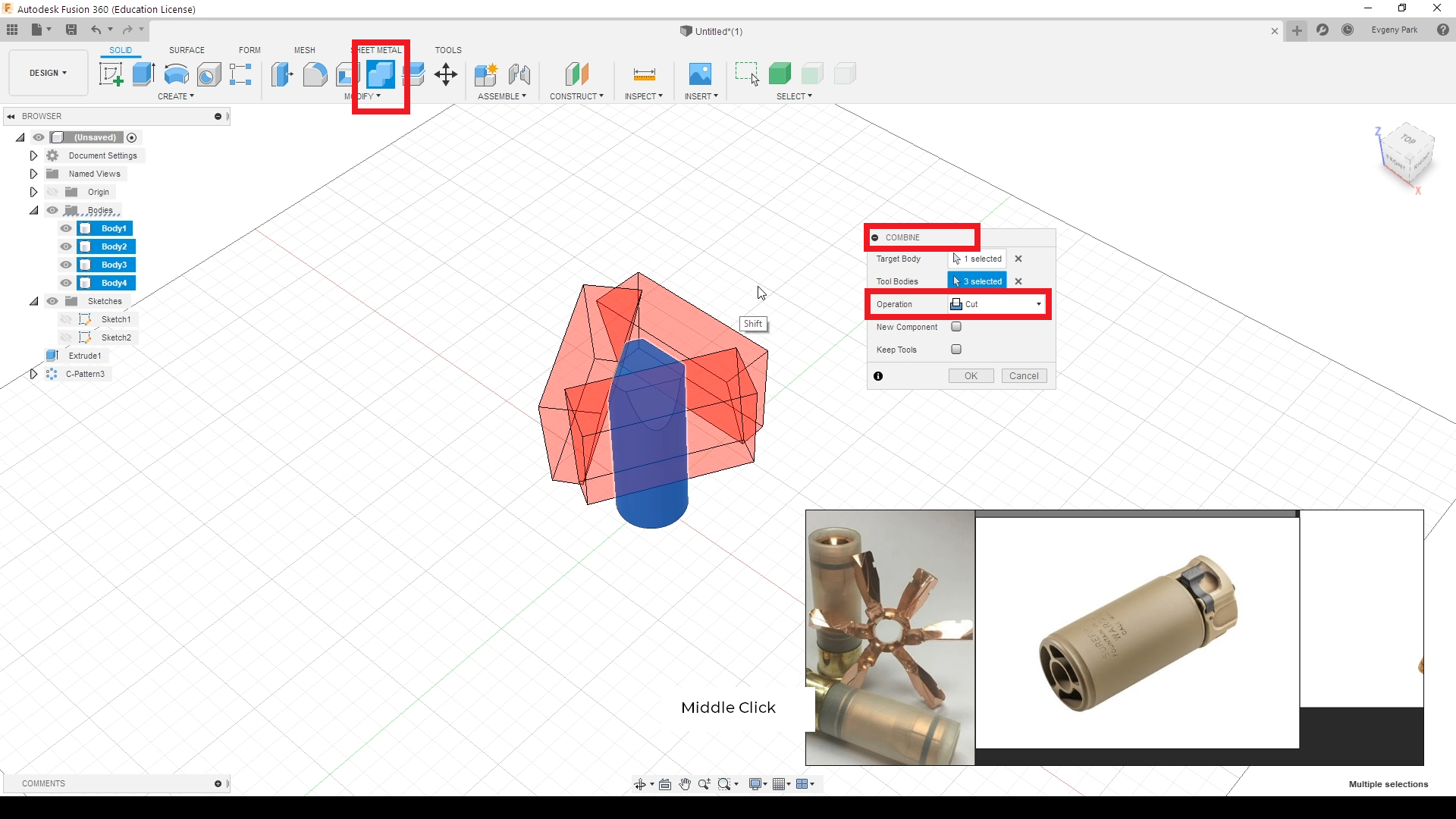 Как создать футуристичную пулю во Fusion 360. Часть 1 | Пикабу