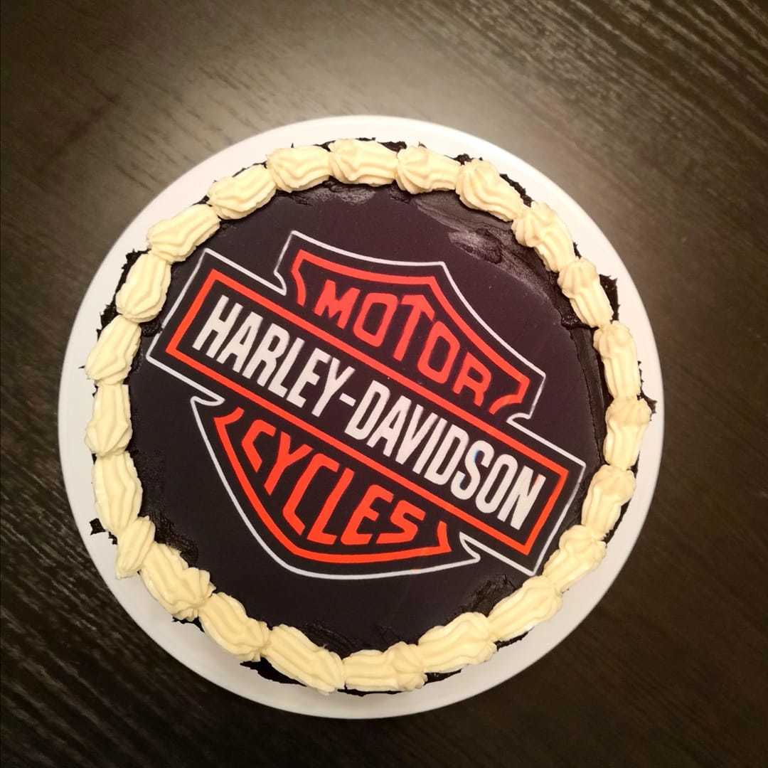 Bikers love sweets too - My, Cake, Food, Motorcyclists, Harley-davidson, Moto, Birthday, Yummy, Longpost