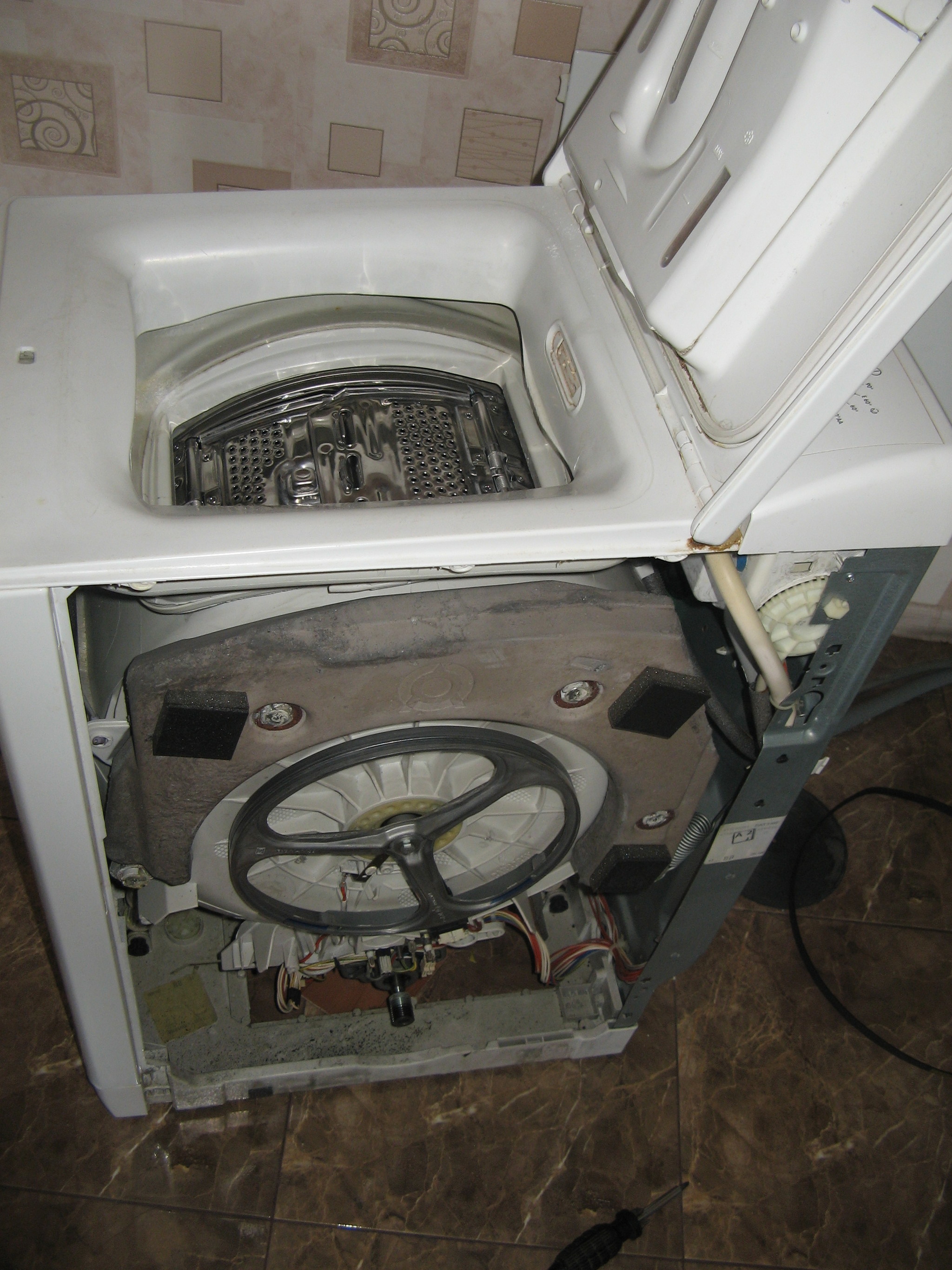 Замена подшипника в стиральной машине вертикальной загрузки