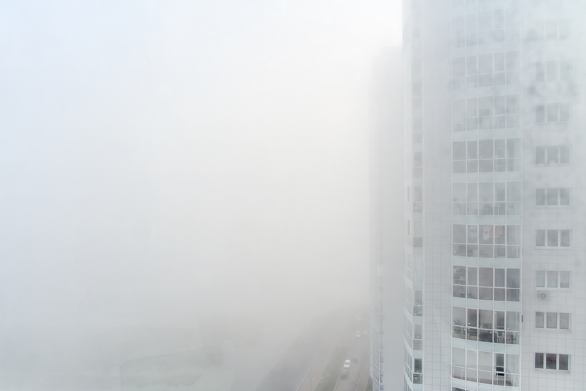 And from our window... - My, The photo, View from the window, White dews, Landscape, Longpost, Krasnoyarsk