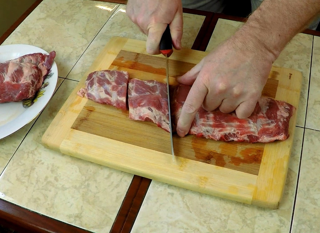 The most tender Pork Ribs under the Shell - My, Meat, Cooking, Food, Recipe, With grandfather at lunch, Video, Longpost, Video recipe