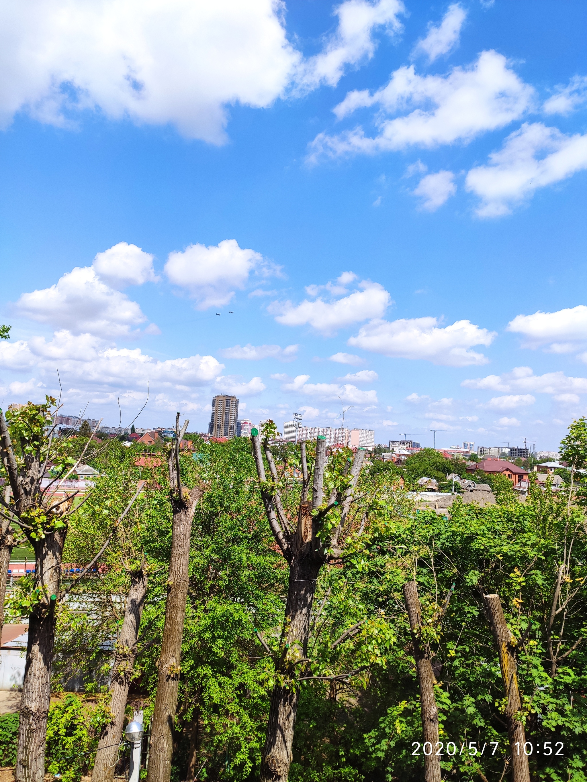 And from our window - My, Krasnodar, Victory parade, Sky, Airplane