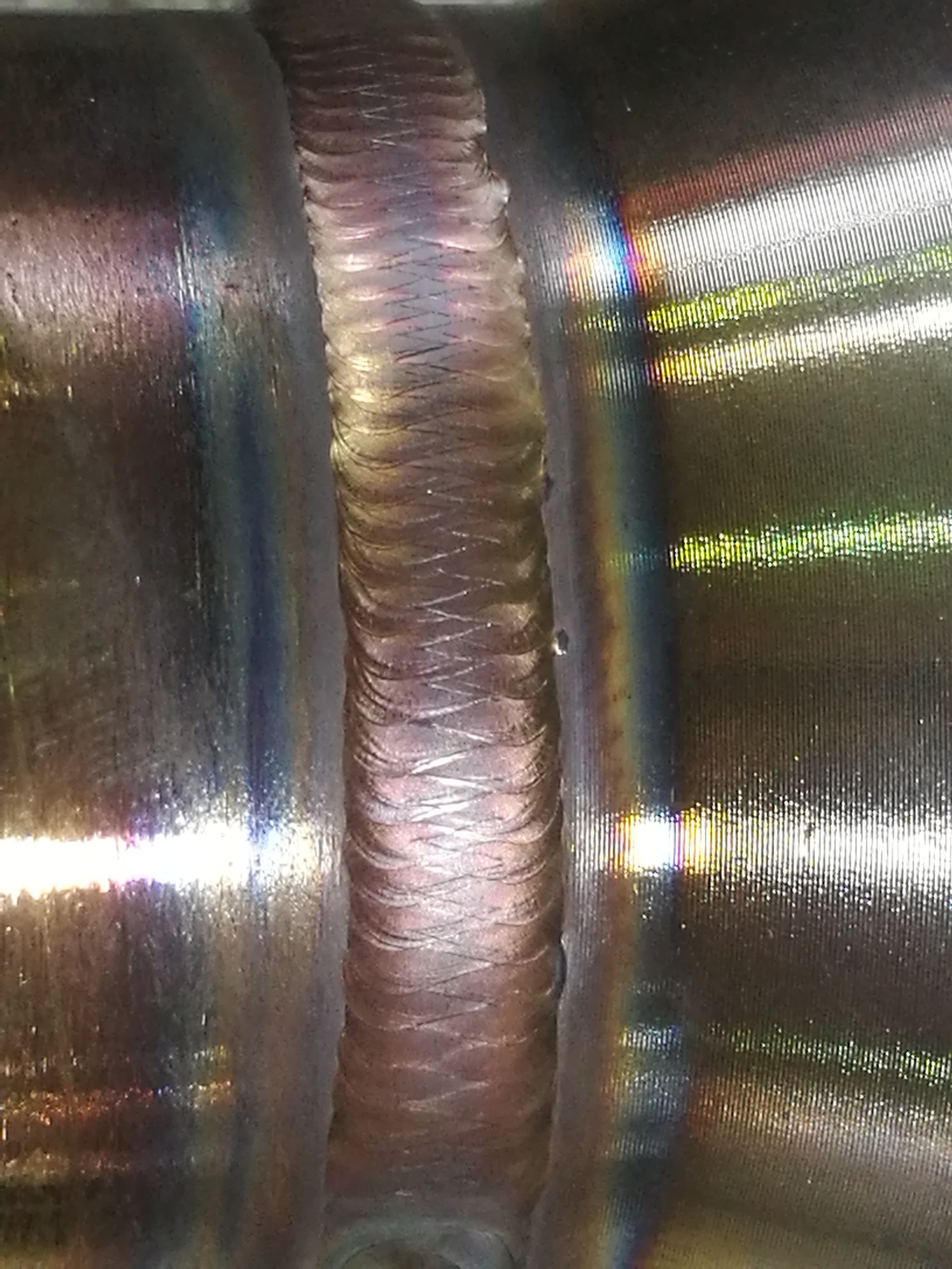 Pipe 57 wall 3mm stainless steel, lining current 70 amperes additive 2.5 - Argon welding, Welding, Longpost