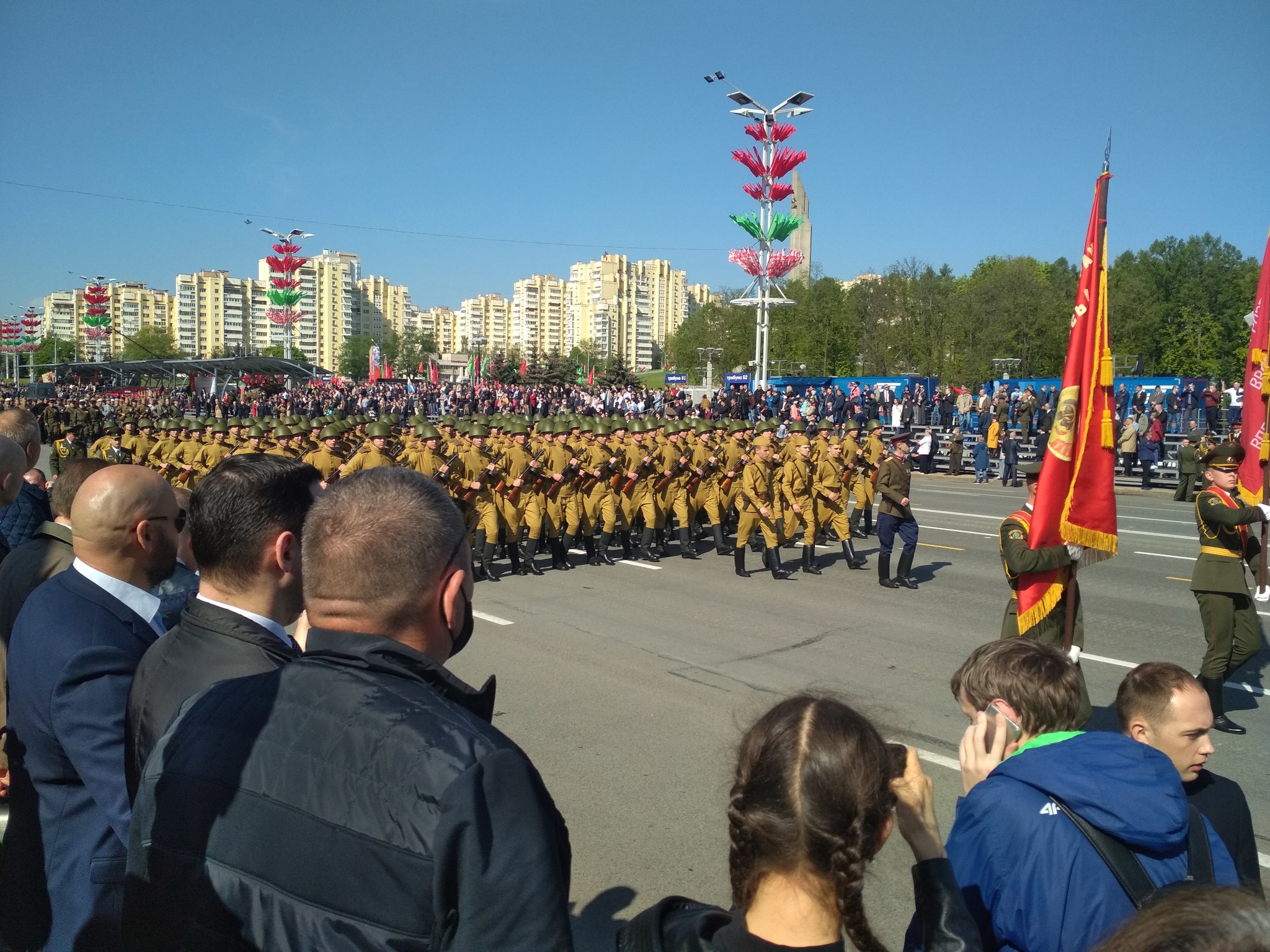 Подготовка к единственному в мире параду 2020 - Парад, Минск, Длиннопост, Республика Беларусь, 9 мая - День Победы, Парад Победы