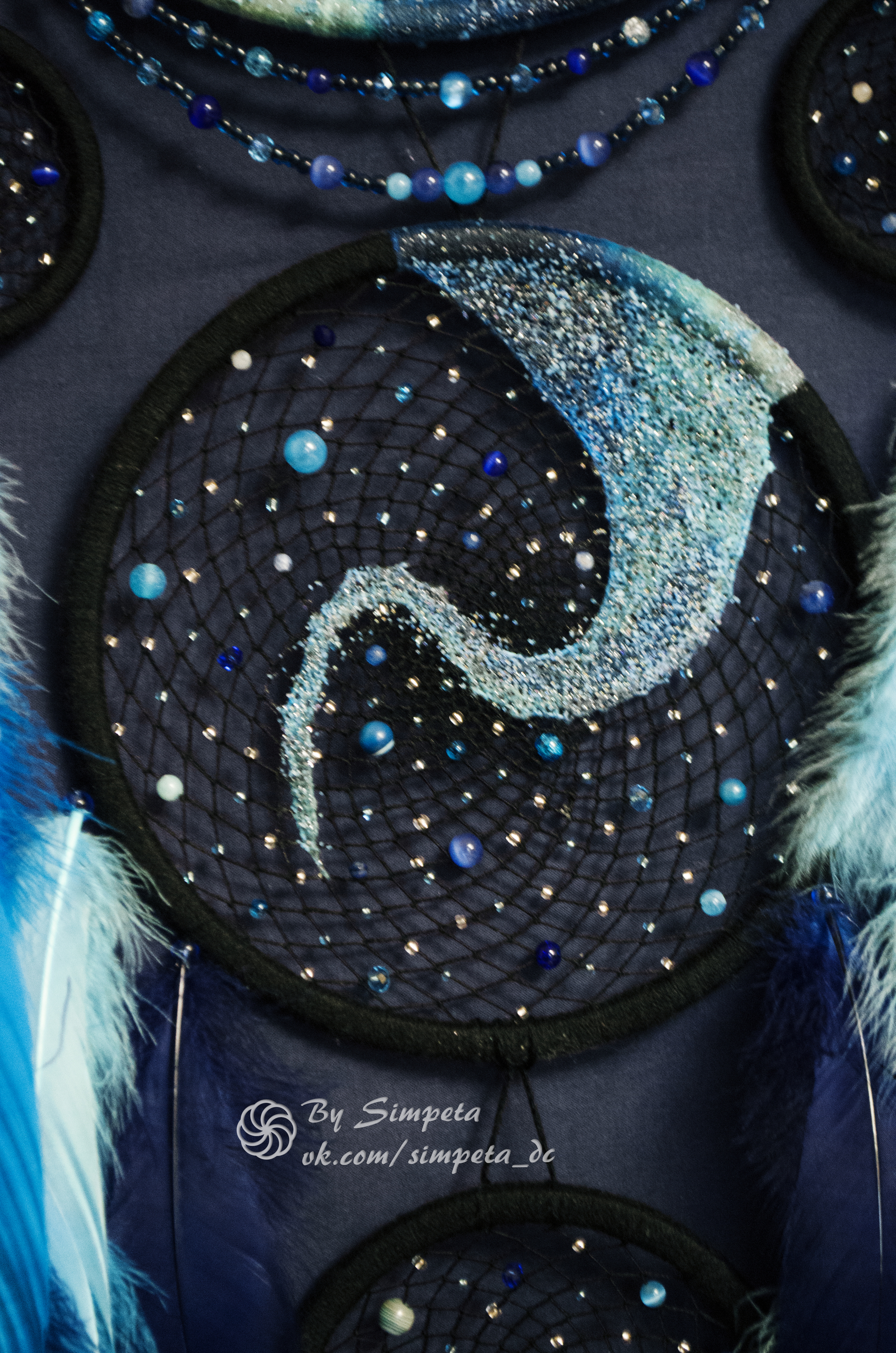 Dream catcher Space distances - My, Bysimpeta, Dreamcatcher, Needlework without process, Needlework, Handmade, Space, Stars, Longpost