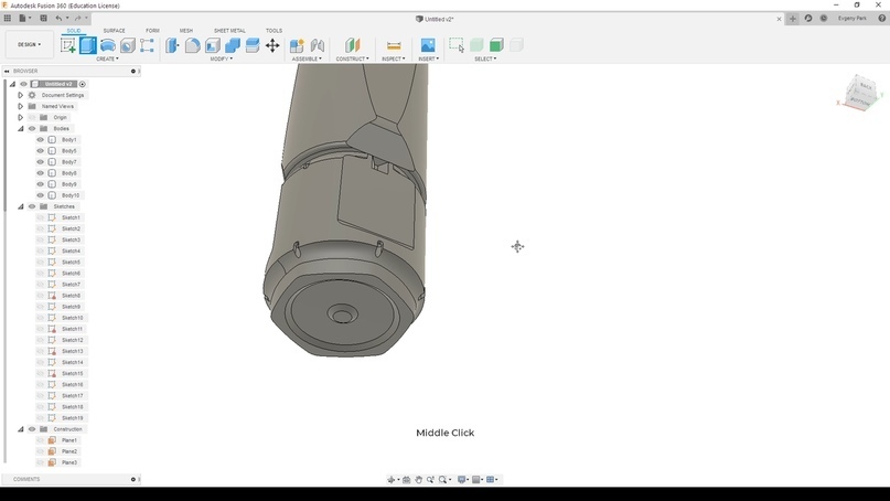 How to create a futuristic bullet in Fusion 360. Part 3 - My, Gamedev, Fusion 360, Xyz, 3D, 3D modeling, Game design, Longpost, Video