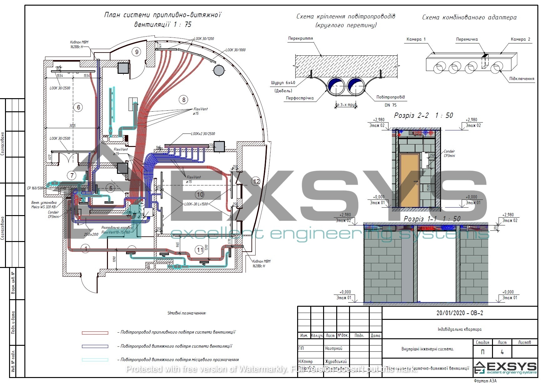 Engineering post. Apartment 140 sq.m. Kiev - My, Building, Ventilation, Conditioning, Apartment, Longpost