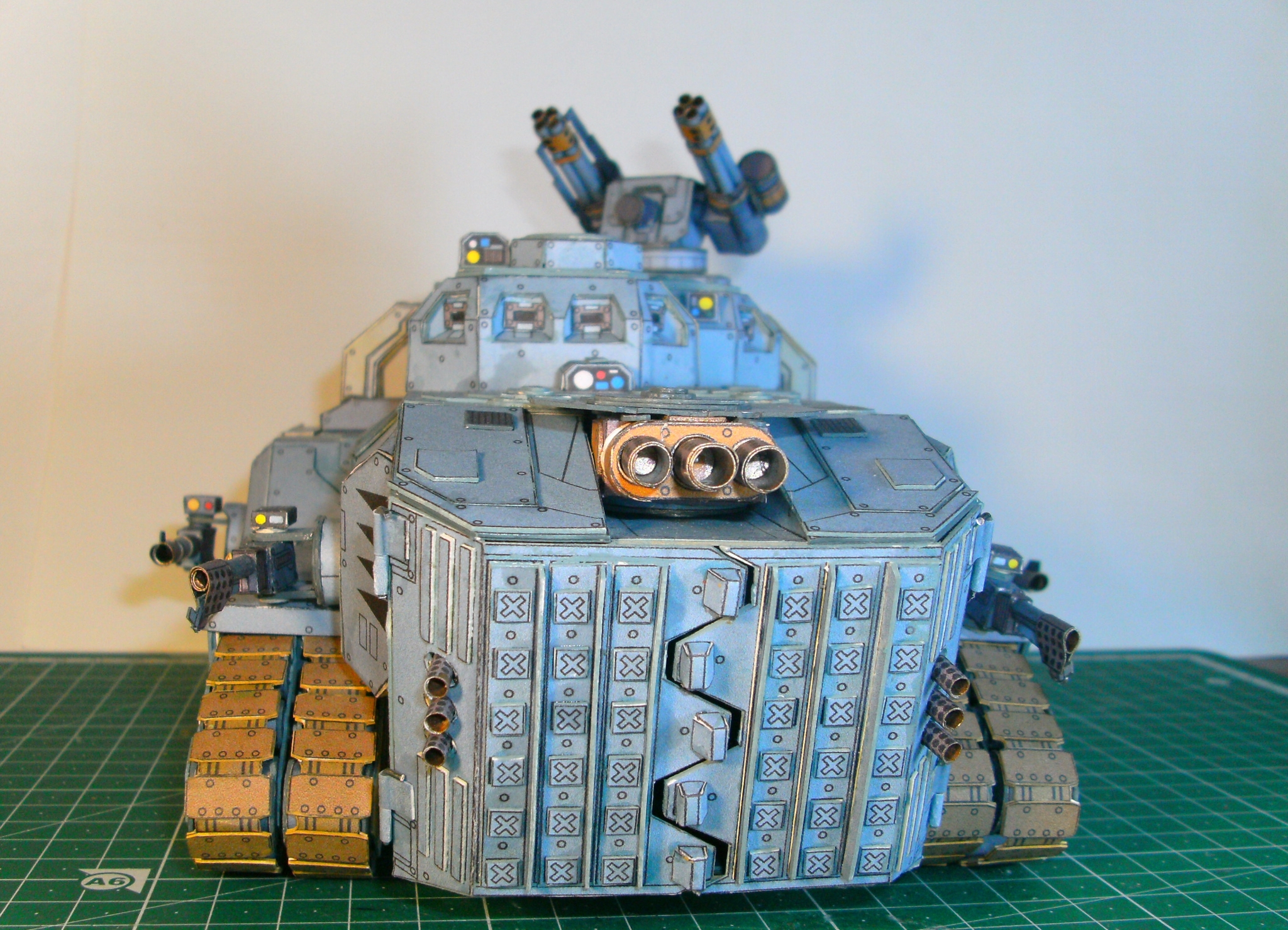 Бумажный  Mastodon Heavy Assault Transport (тестовая сборка) - Моё, Warhammer 40k, Warhammer 30k, Papercraft, Бумажный моделизм, Space wolves, Танки, Adeptus Astartes, Космодесант, Длиннопост