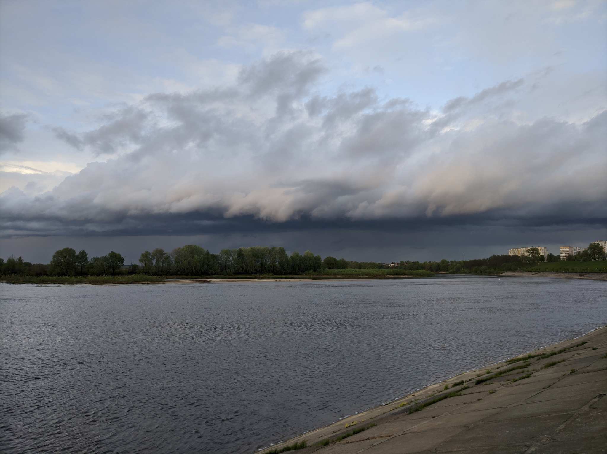 Storm front - My, Thunderstorm, Xiaomi Redmi Note 2, Google Camera, River, Longpost