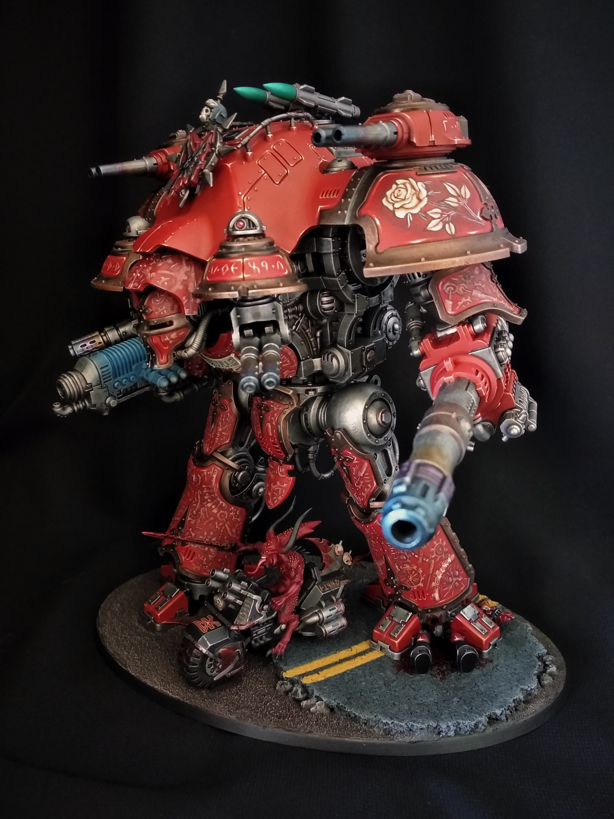 Карантинный покрас - Моё, Warhammer 40k, Wh miniatures, Покраска миниатюр, Imperial Knight, Chaos Knight, Длиннопост